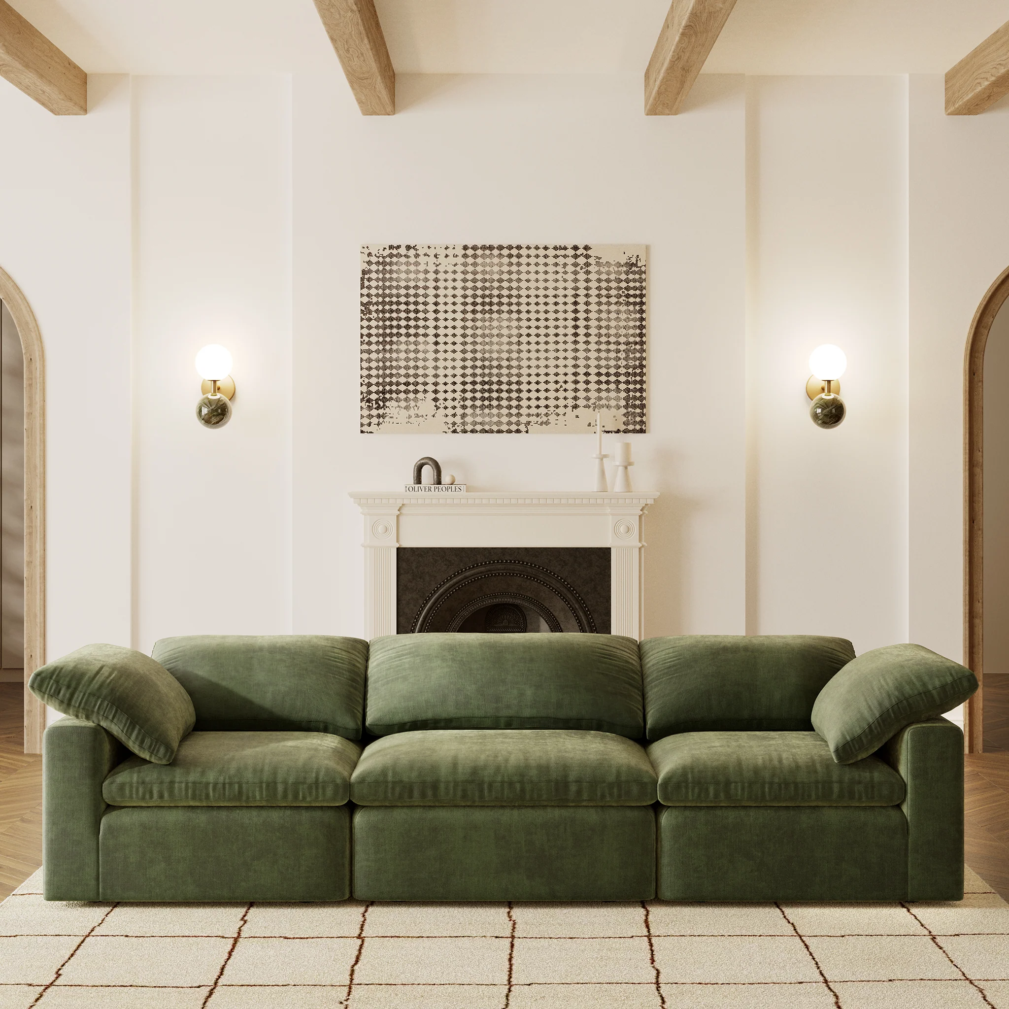 3-Seat Aspen Modular Sofa | Sagano Green - Image 3