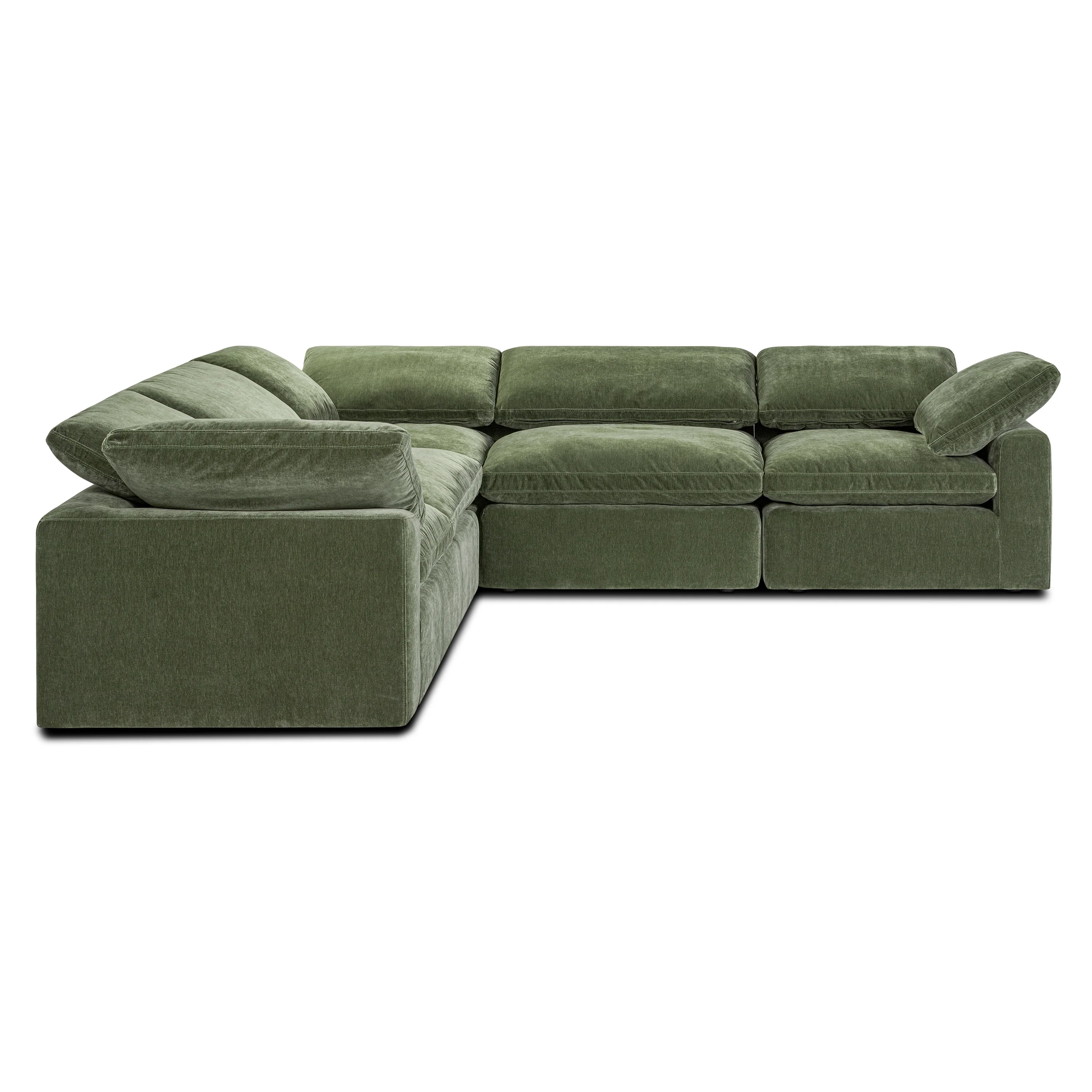 5-Seat Aspen Modular Corner-Sectional | Sagano Green - Image 5
