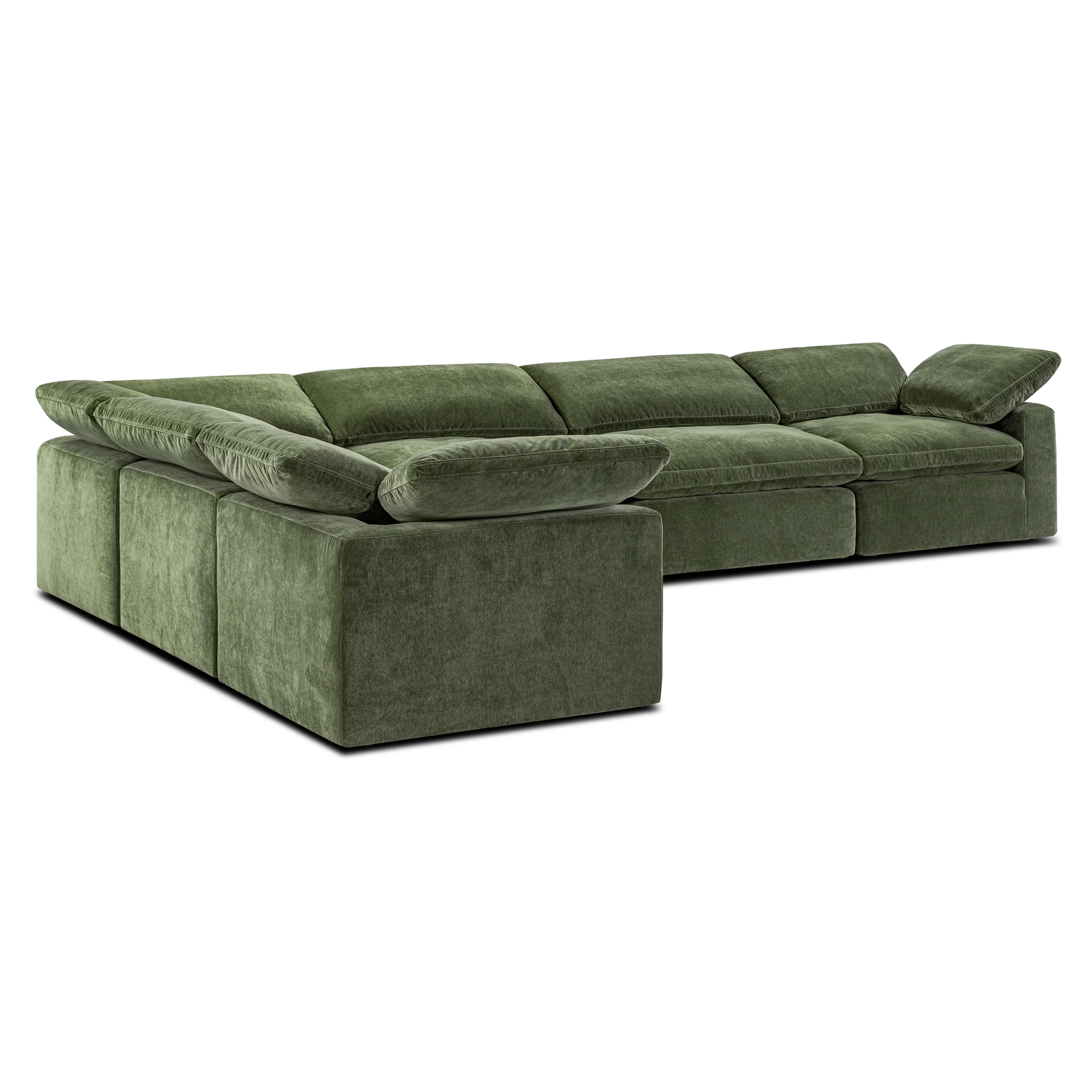 6-Seat Aspen Modular Corner-Sectional | Sagano Green - Image 6