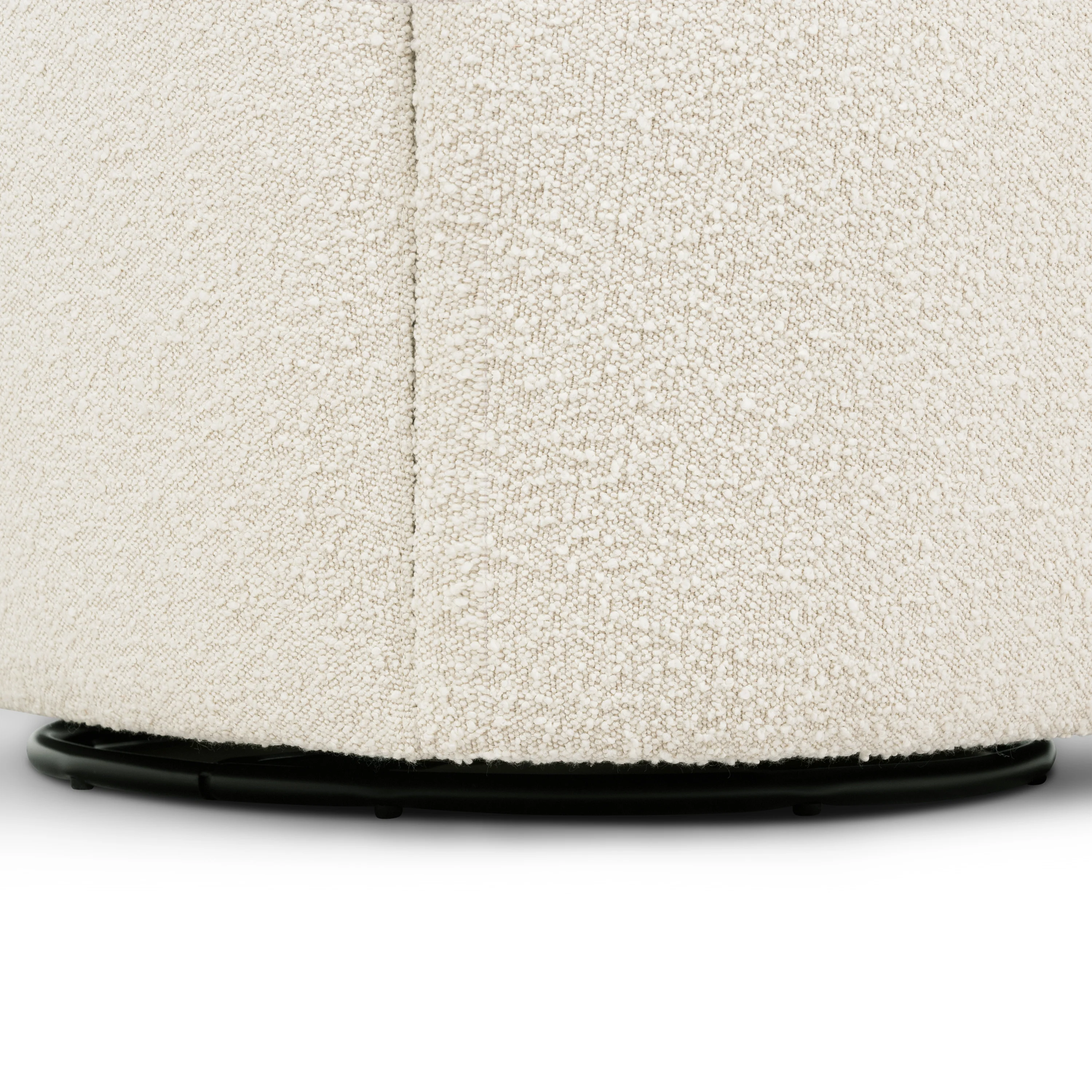 Alma Swivel Lounge Chair | Crema White Boucle - Image 11