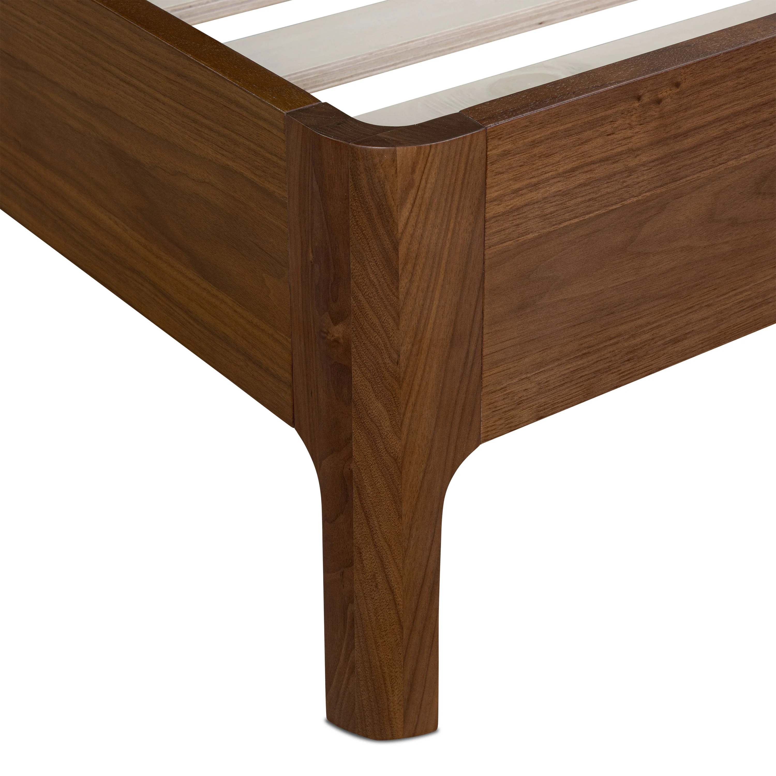 Amalfi Low Profile Bed with Nightstands | Walnut | Queen - Image 18