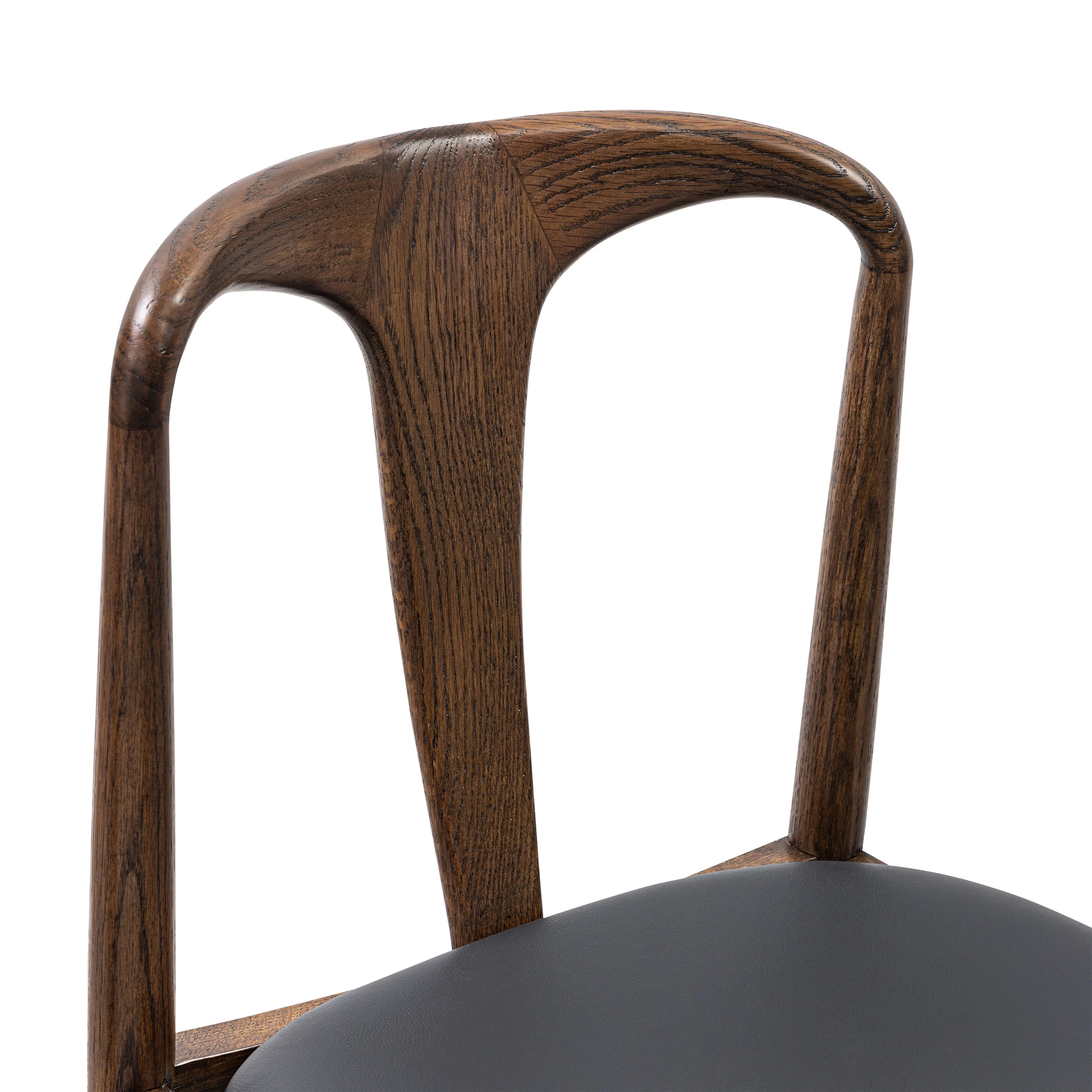 Arco Leather Dining Chair | Walnut/Black - Image 12