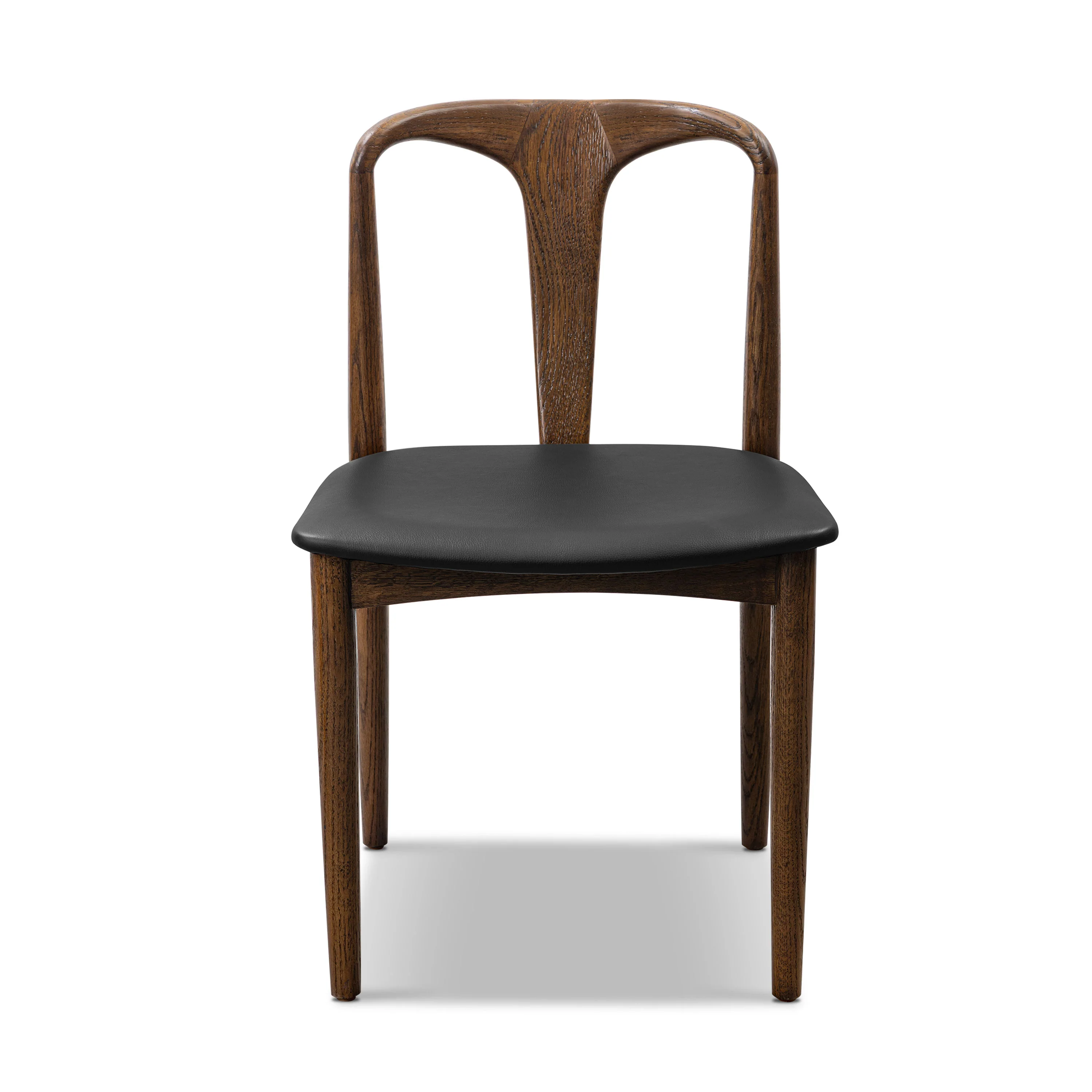 Arco Leather Dining Chair | Walnut/Black - Image 4