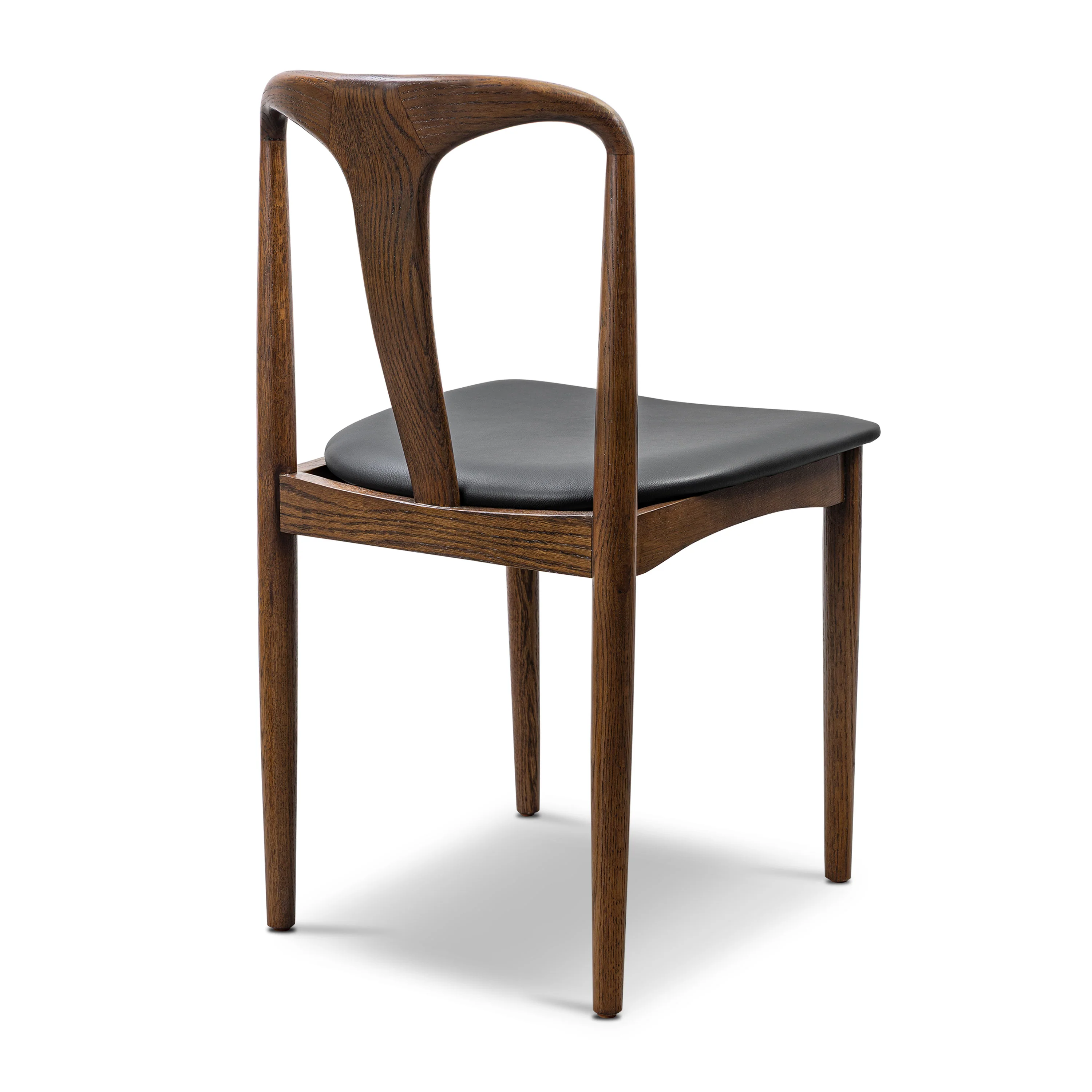 Arco Leather Dining Chair | Walnut/Black - Image 7
