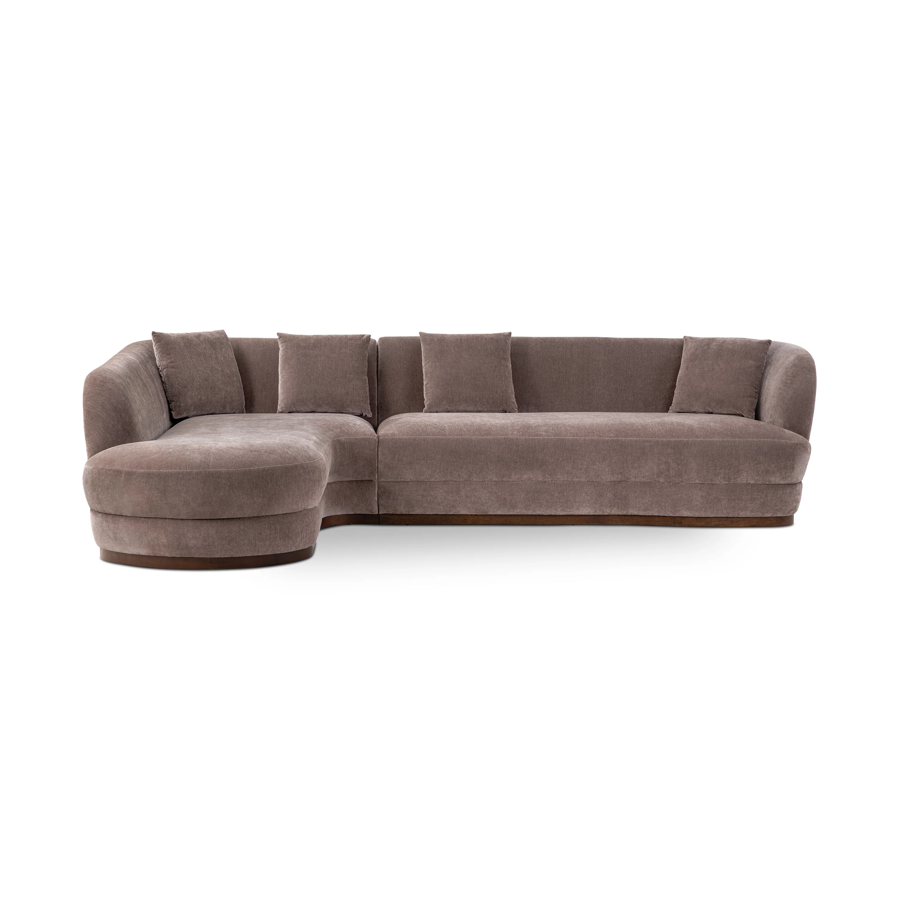 Arles 126" Left-Facing Bumper Chaise Sectional | Willow Brown - Image 3