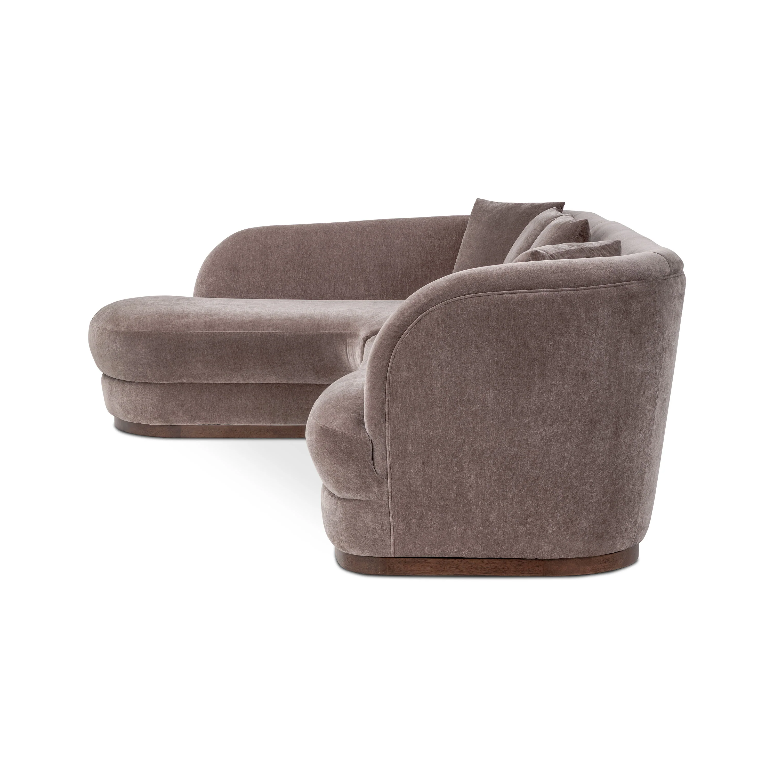Arles 126" Left-Facing Bumper Chaise Sectional | Willow Brown - Image 5