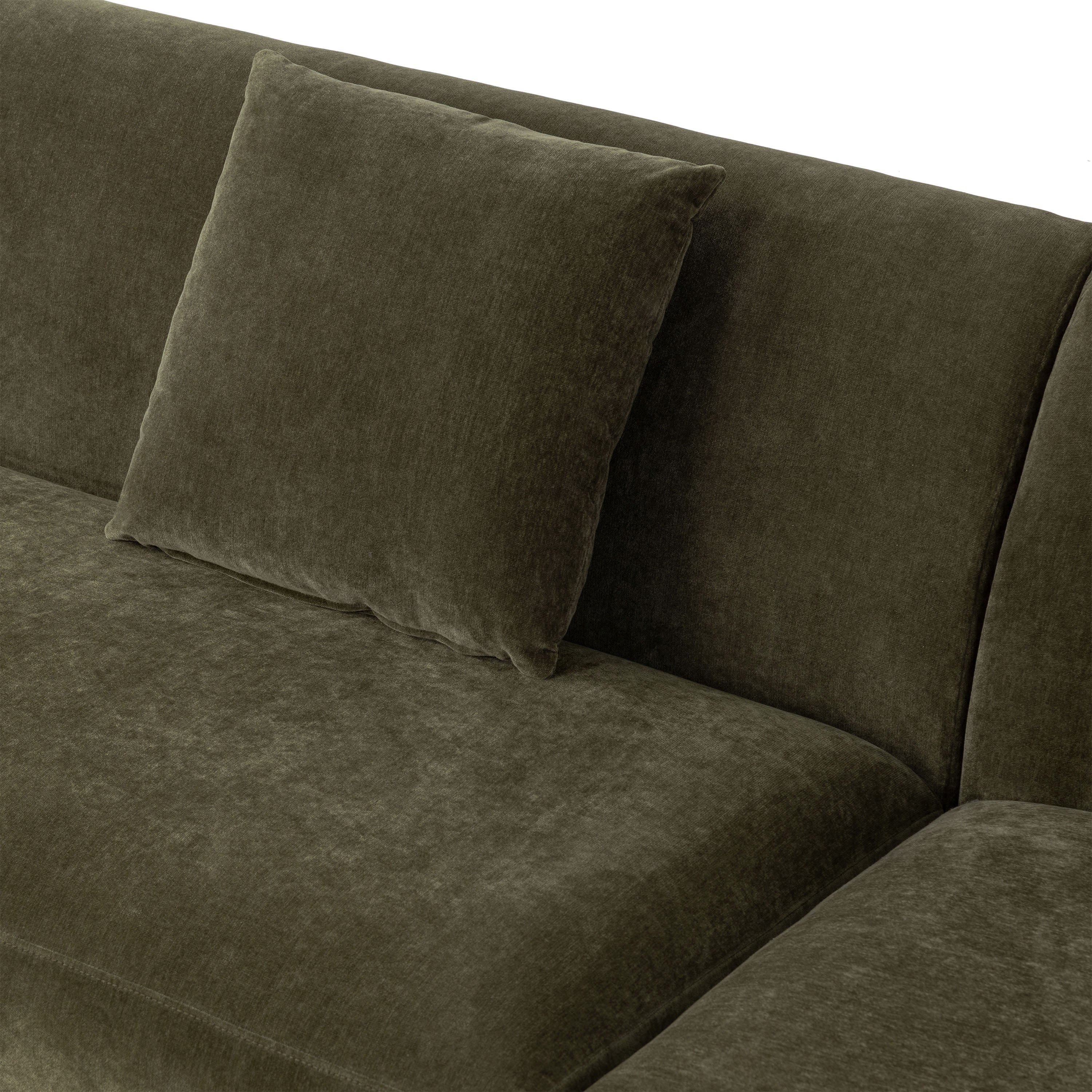 Arles 126" Right-Facing Bumper Chaise Sectional | Lume Green - Image 12