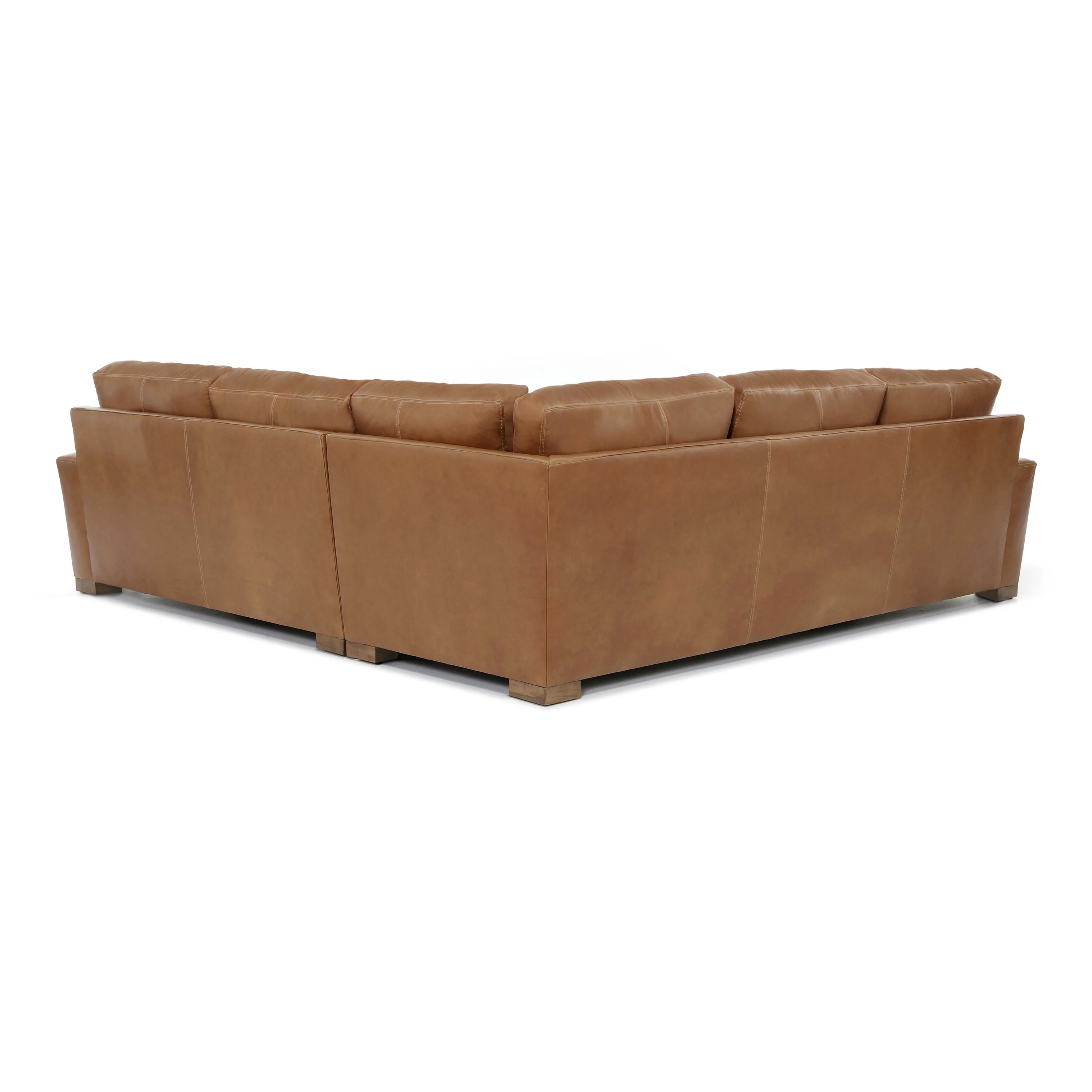 Audrey Leather L-Shaped Corner Sectional | Barrel Brown | 124" - Image 7