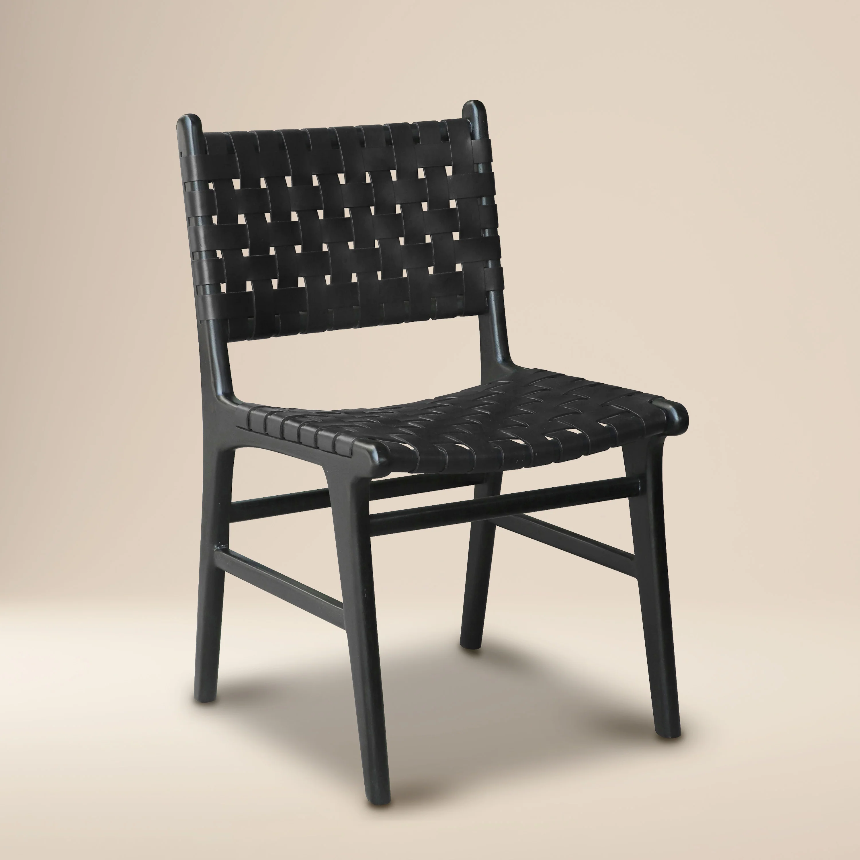 Banda Teak & Leather Dining Chair | Havana Black