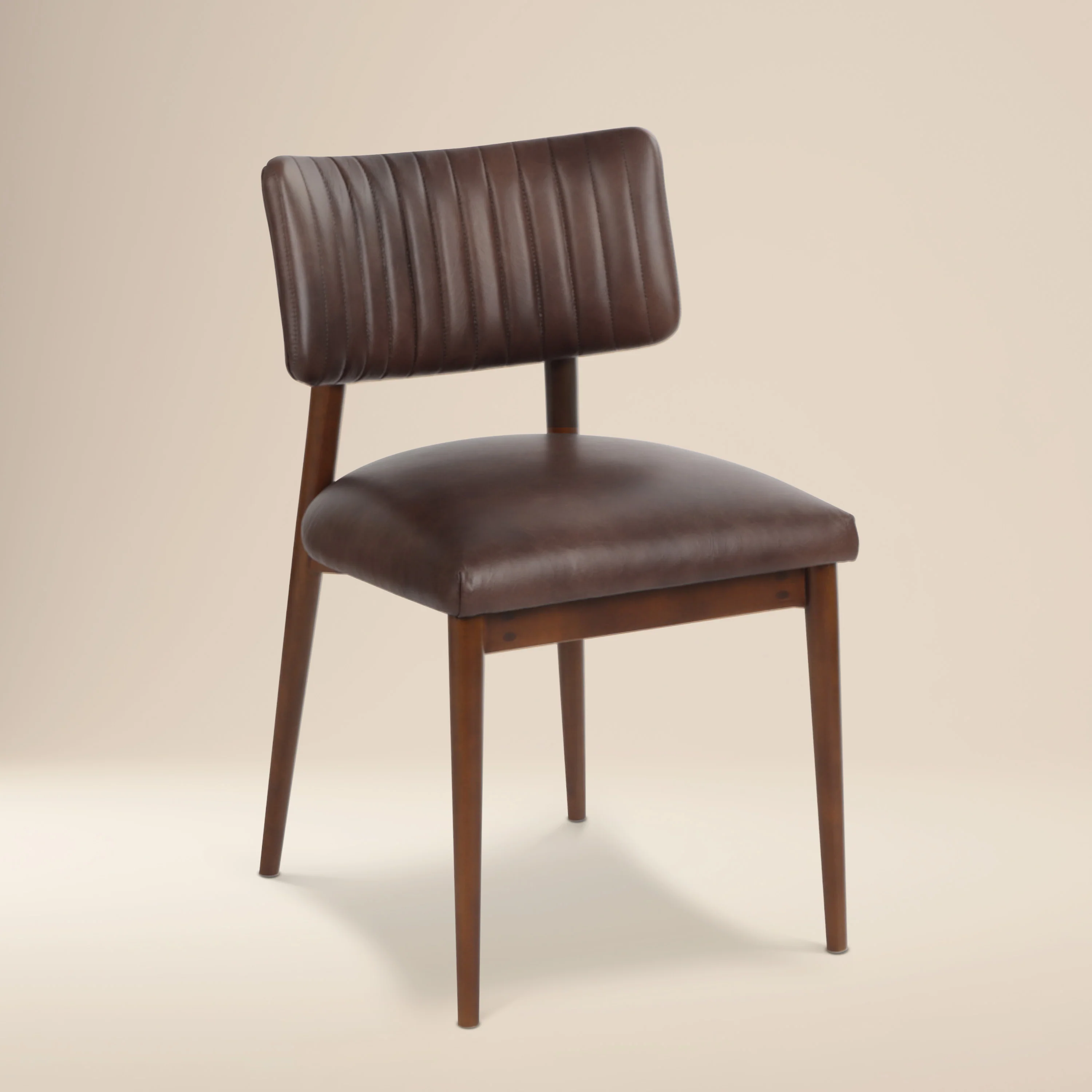 Bask Leather Dining Chair | Antique Brown