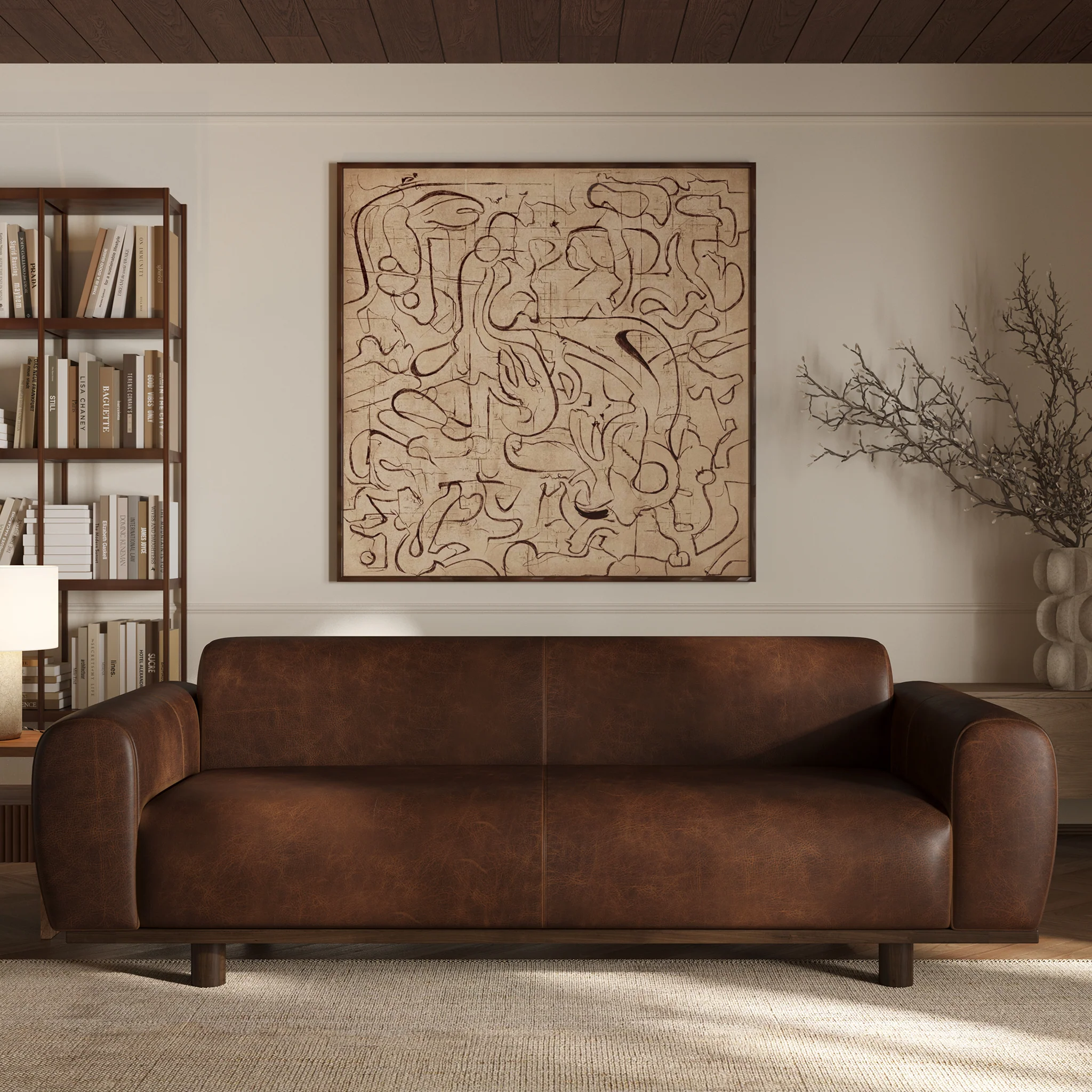 Brescia 92" Leather Sofa | Chocolate Brown - Image 2