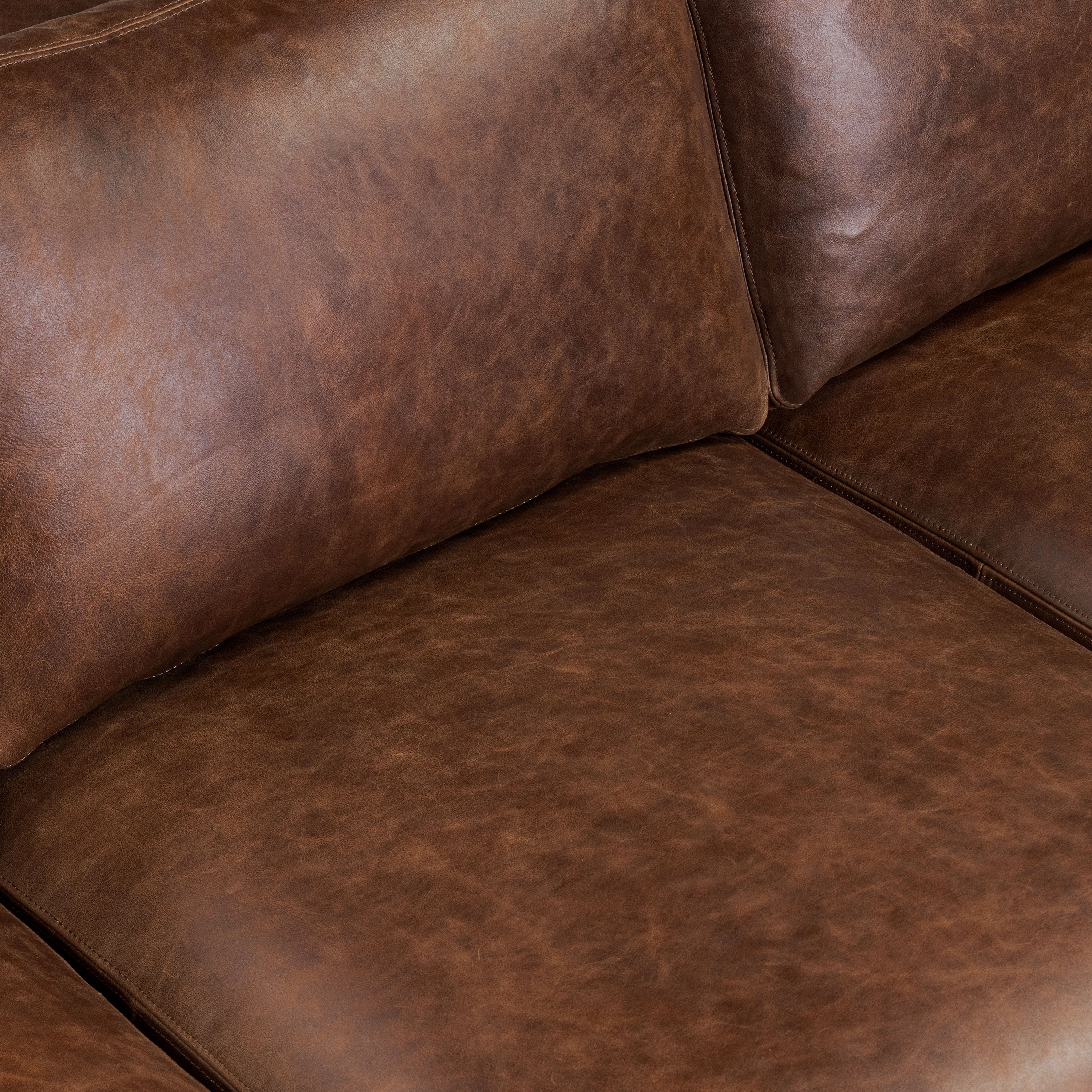 Bruges 89" Leather Sofa | Chocolate Brown - Image 12