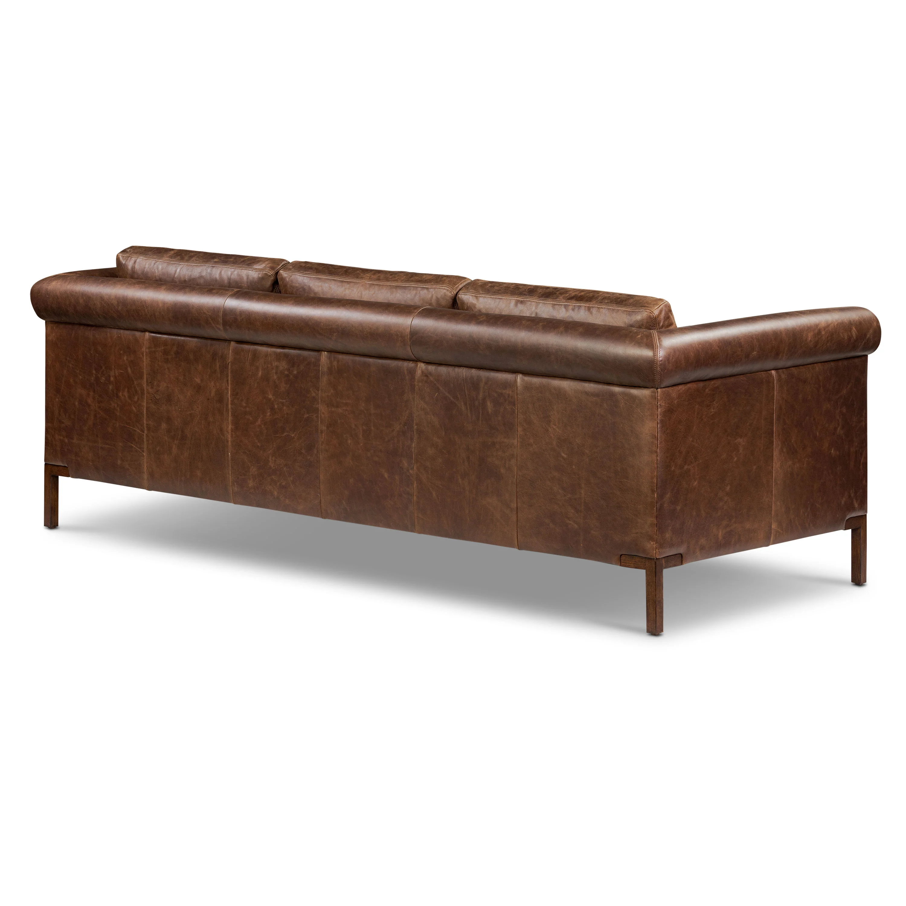 Bruges 89" Leather Sofa | Chocolate Brown - Image 6