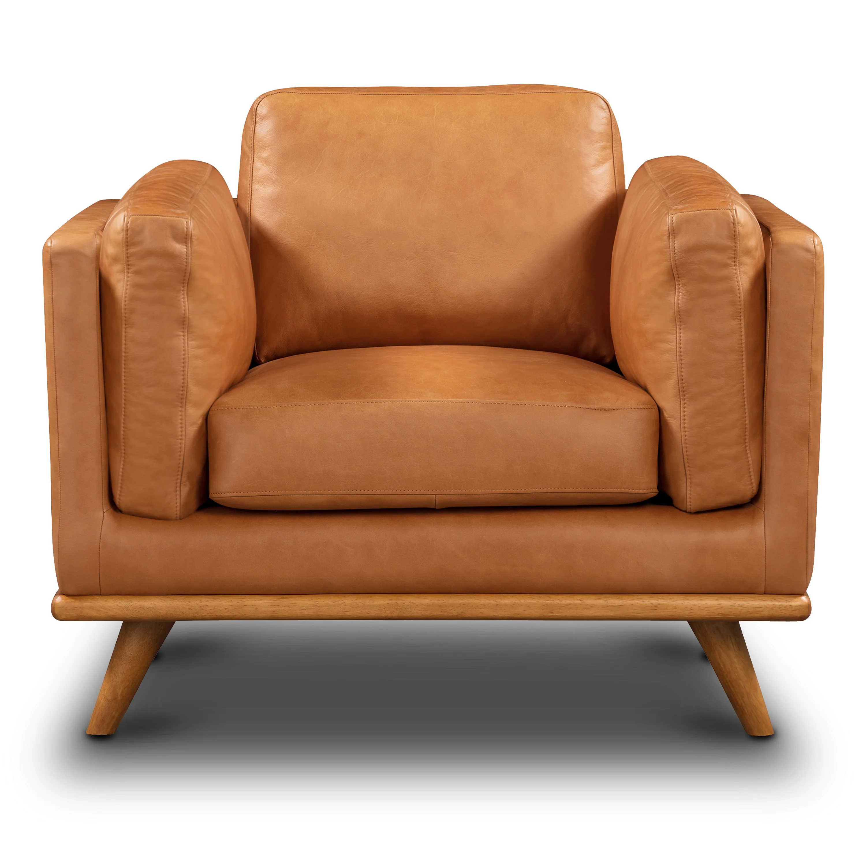 Cadiz Leather Lounge Chair | Saddle Tan - Image 3