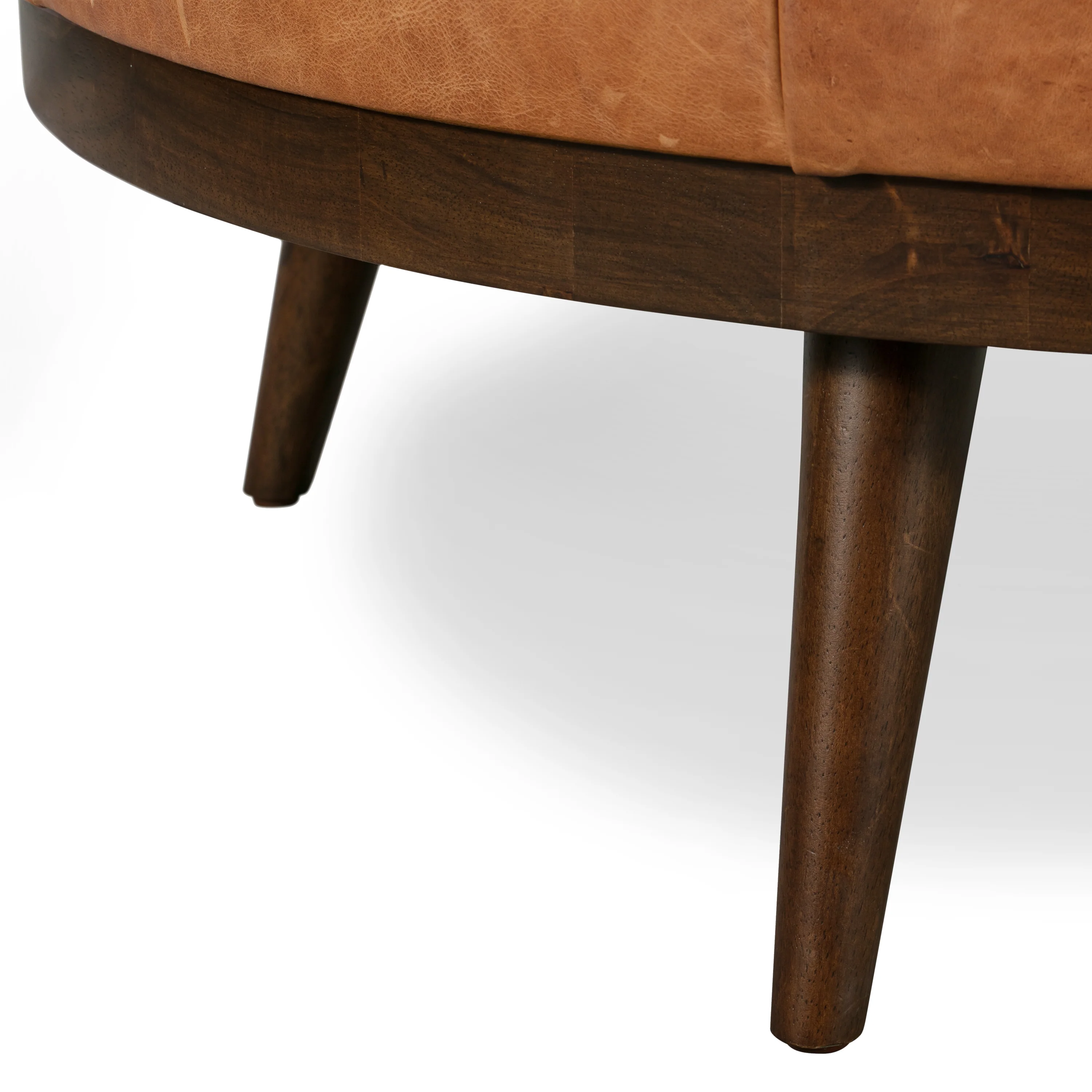 Gio Leather Ottoman | Cognac Tan - Image 7