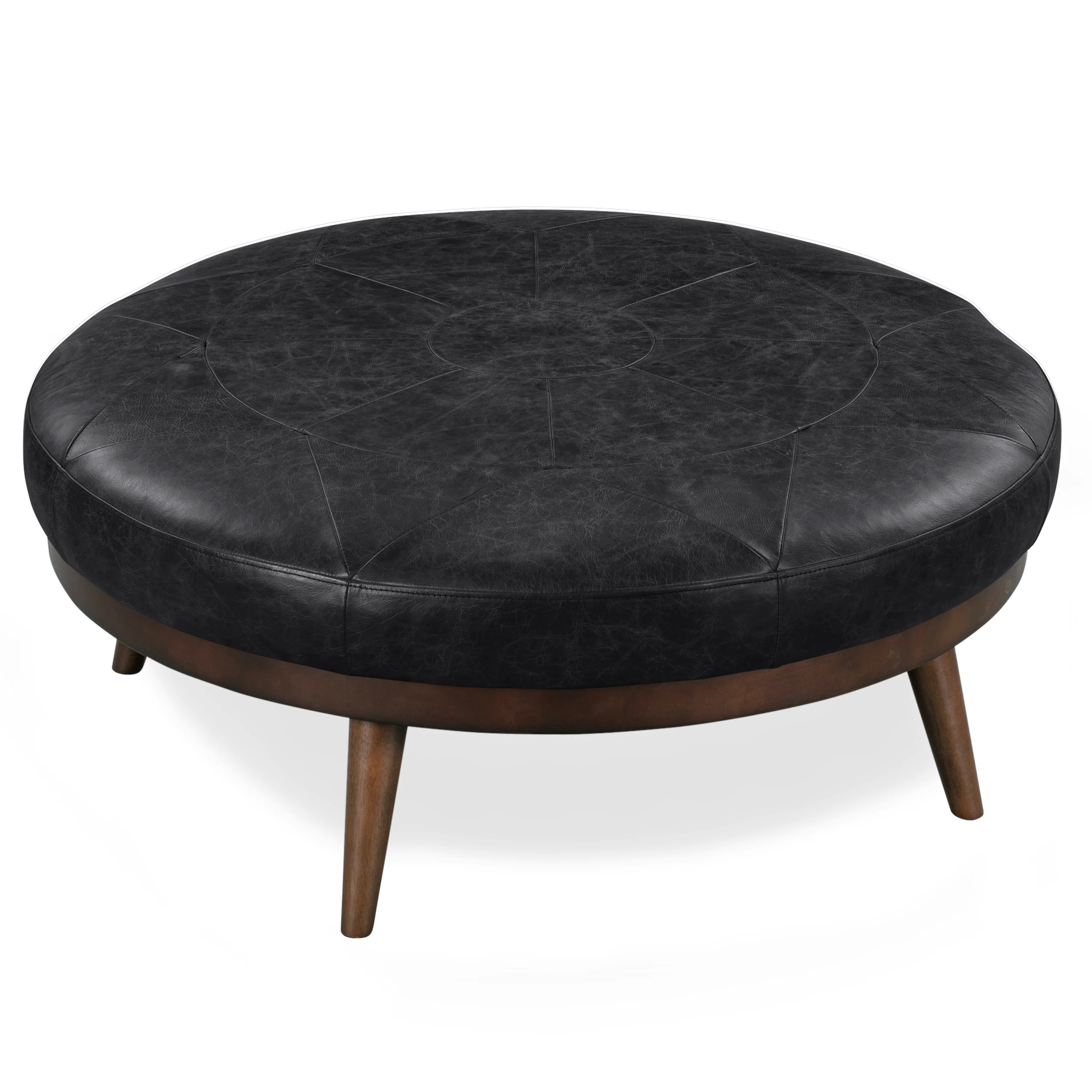Gio Leather Ottoman | Onyx Black - Image 6