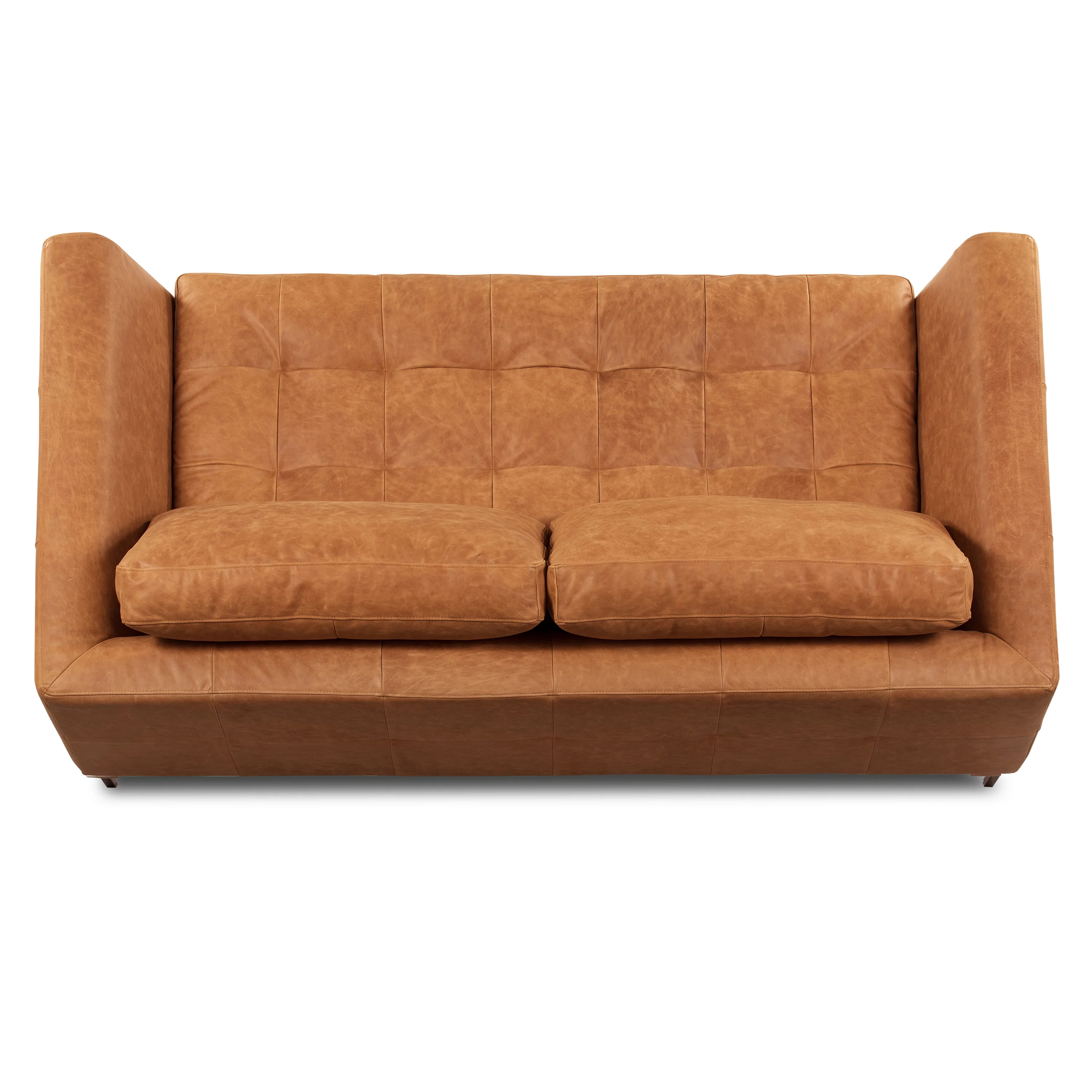 Calle 75" Leather Apartment Sofa | Cognac Tan - Image 18