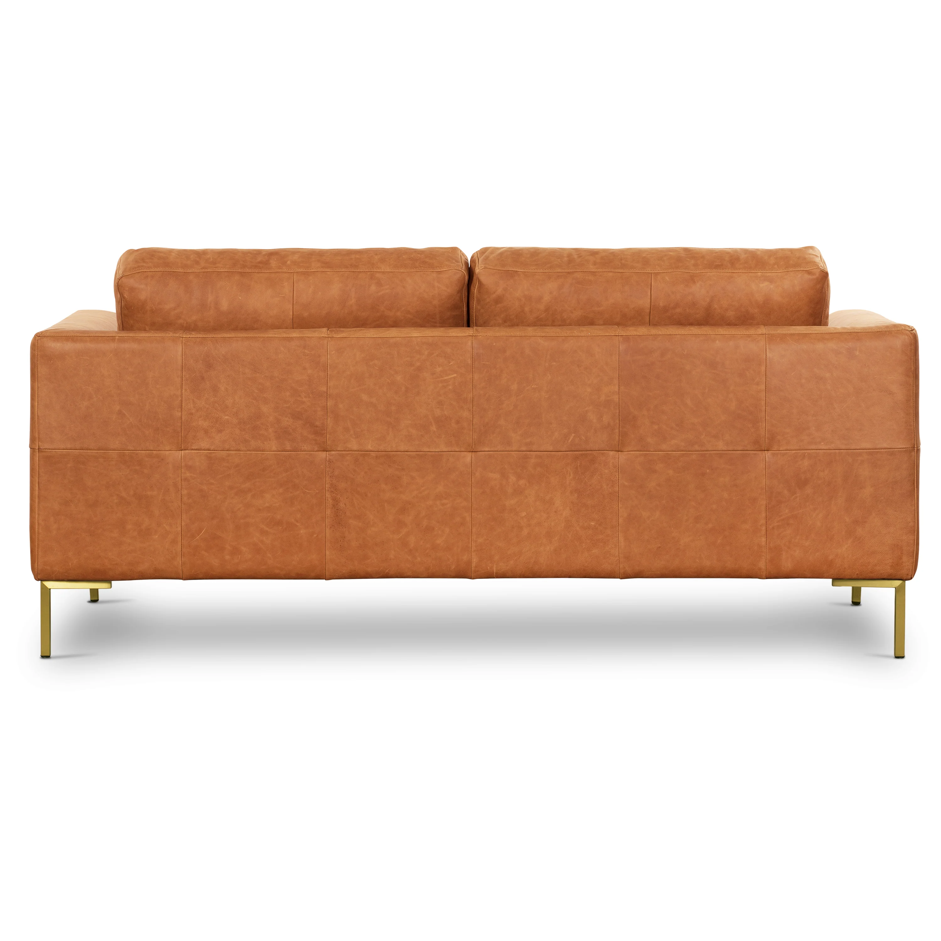 Calle 75" Leather Apartment Sofa | Cognac Tan - Image 19