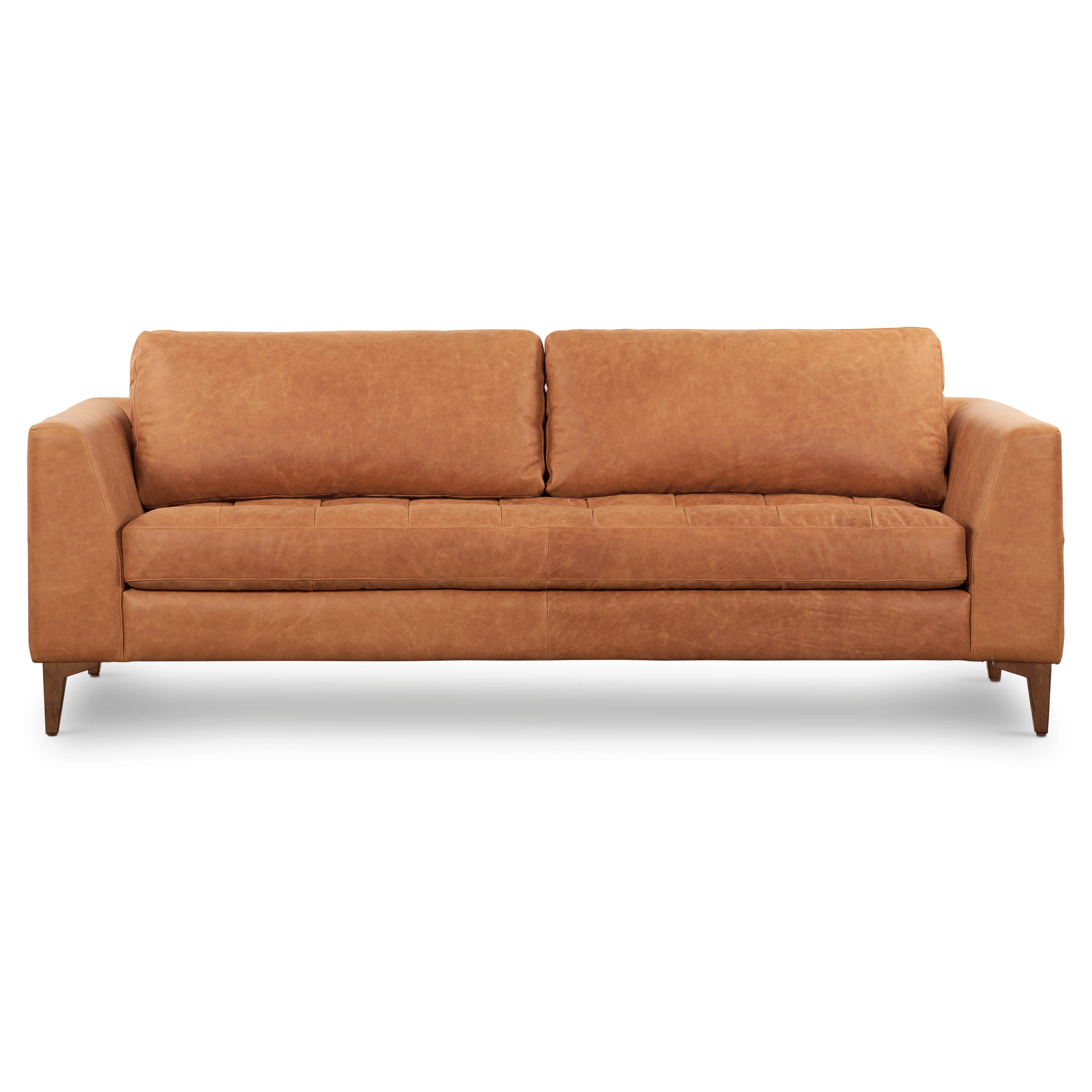 Calle 90" Leather Sofa | Cognac Tan - Image 17