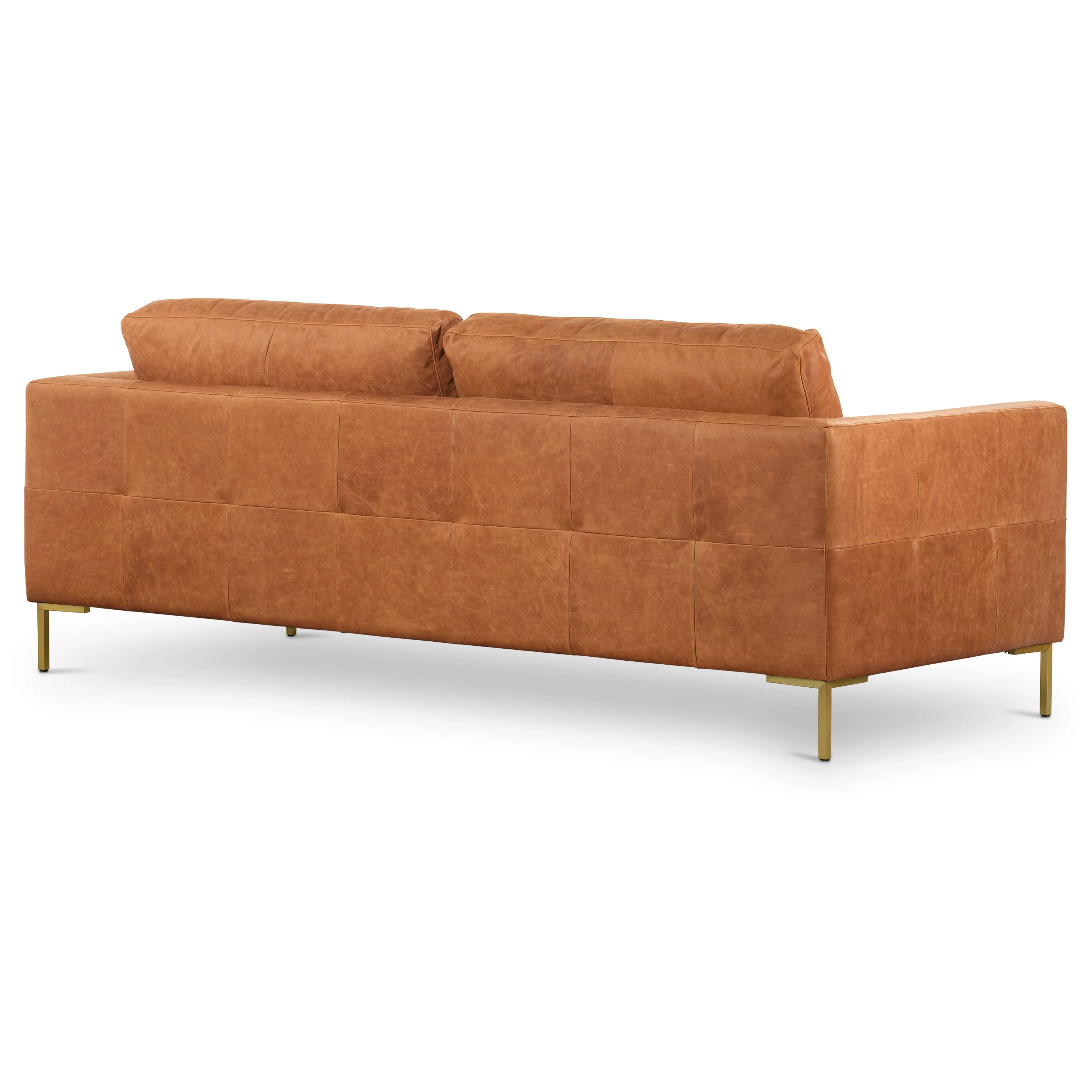Calle 90" Leather Sofa | Cognac Tan - Image 7