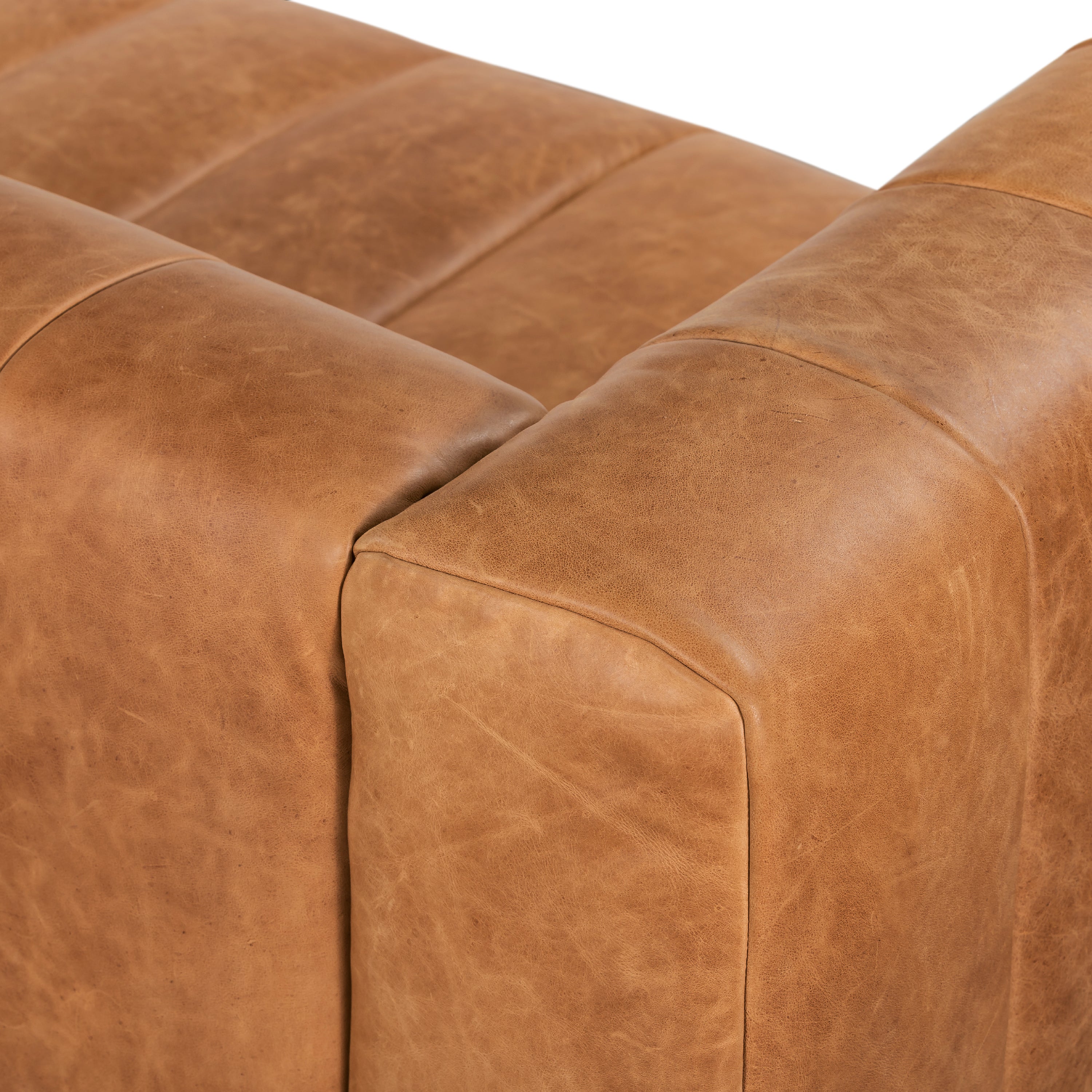 Canale 86" Leather Sofa | Cognac Tan - Image 15