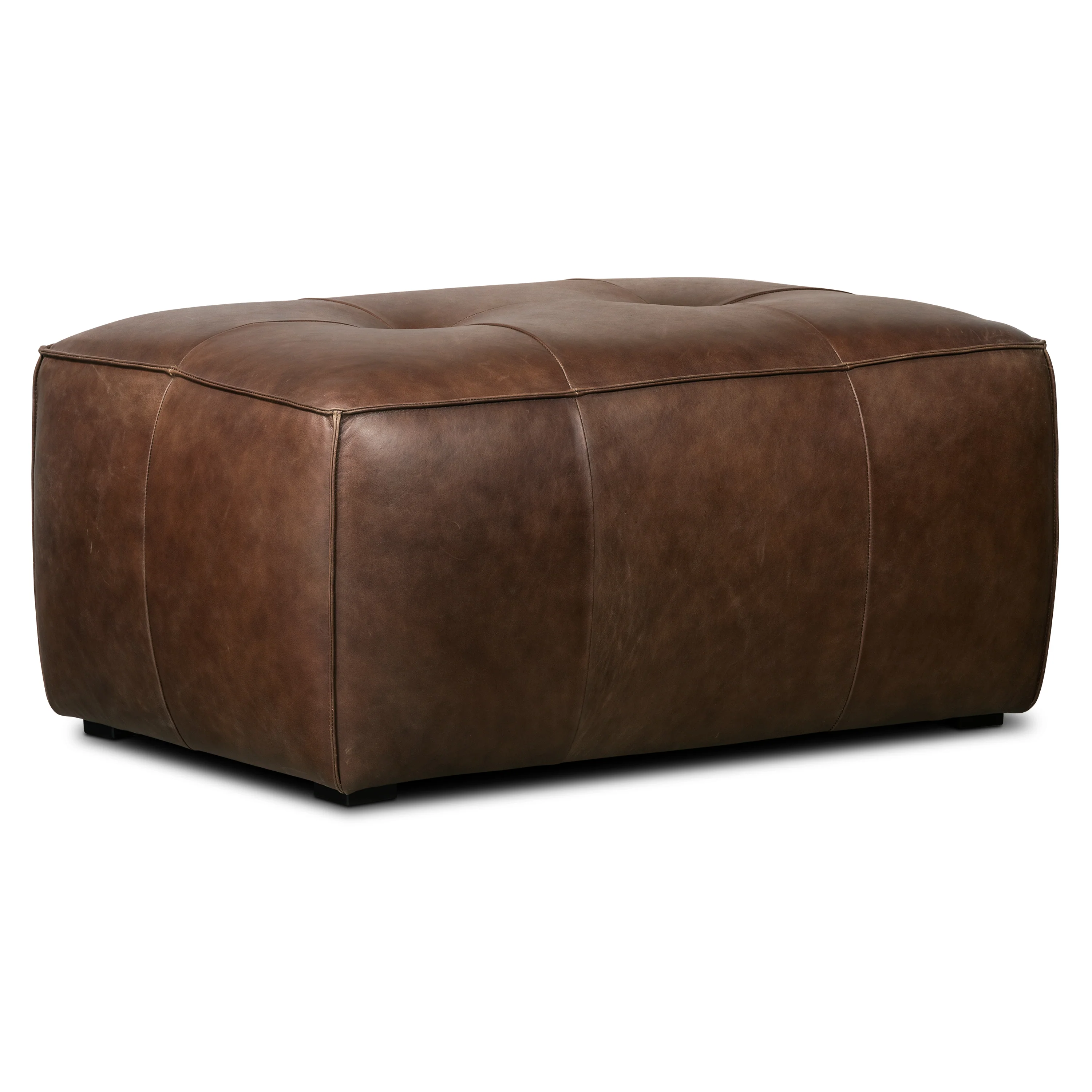 Capa Leather Ottoman | Chocolate Brown - Image 5