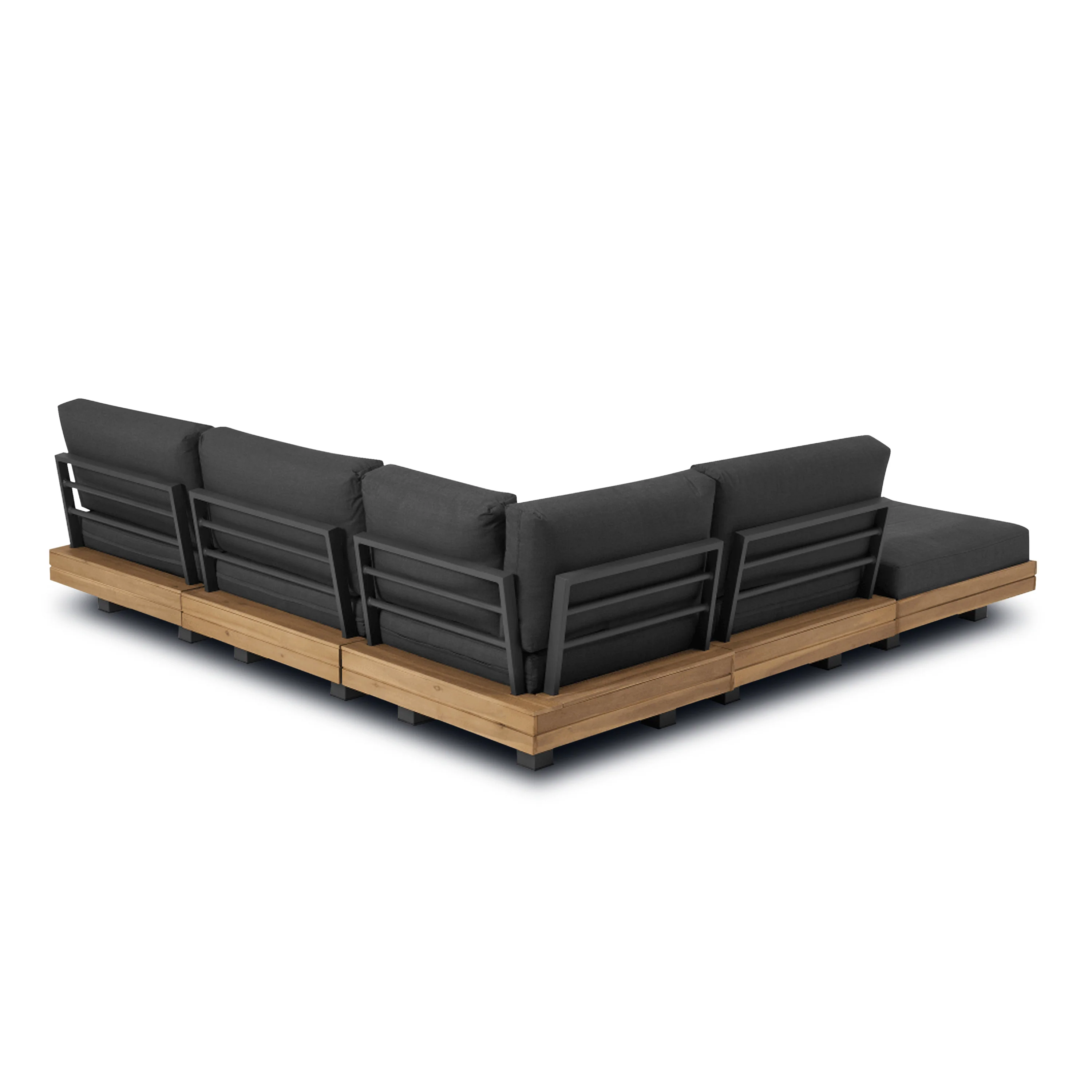 Celenza Modular Corner Sectional Set with Coffee Table | Dark Grey - Image 7