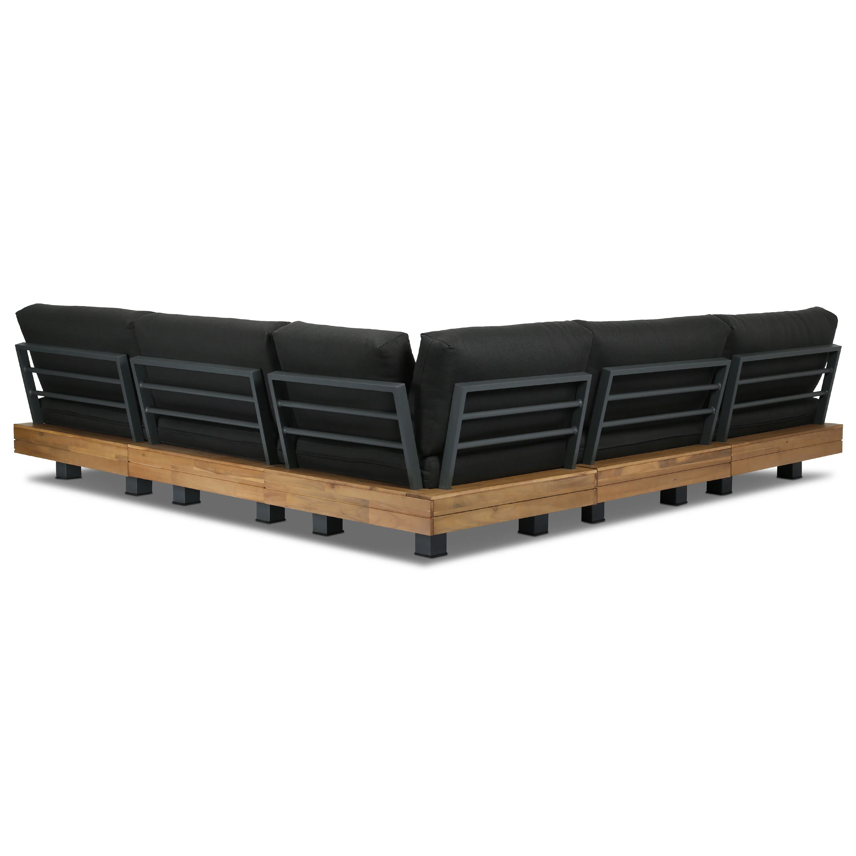Celenza Modular Full-Corner Sectional Set with Coffee Table | Dark Grey - Image 5