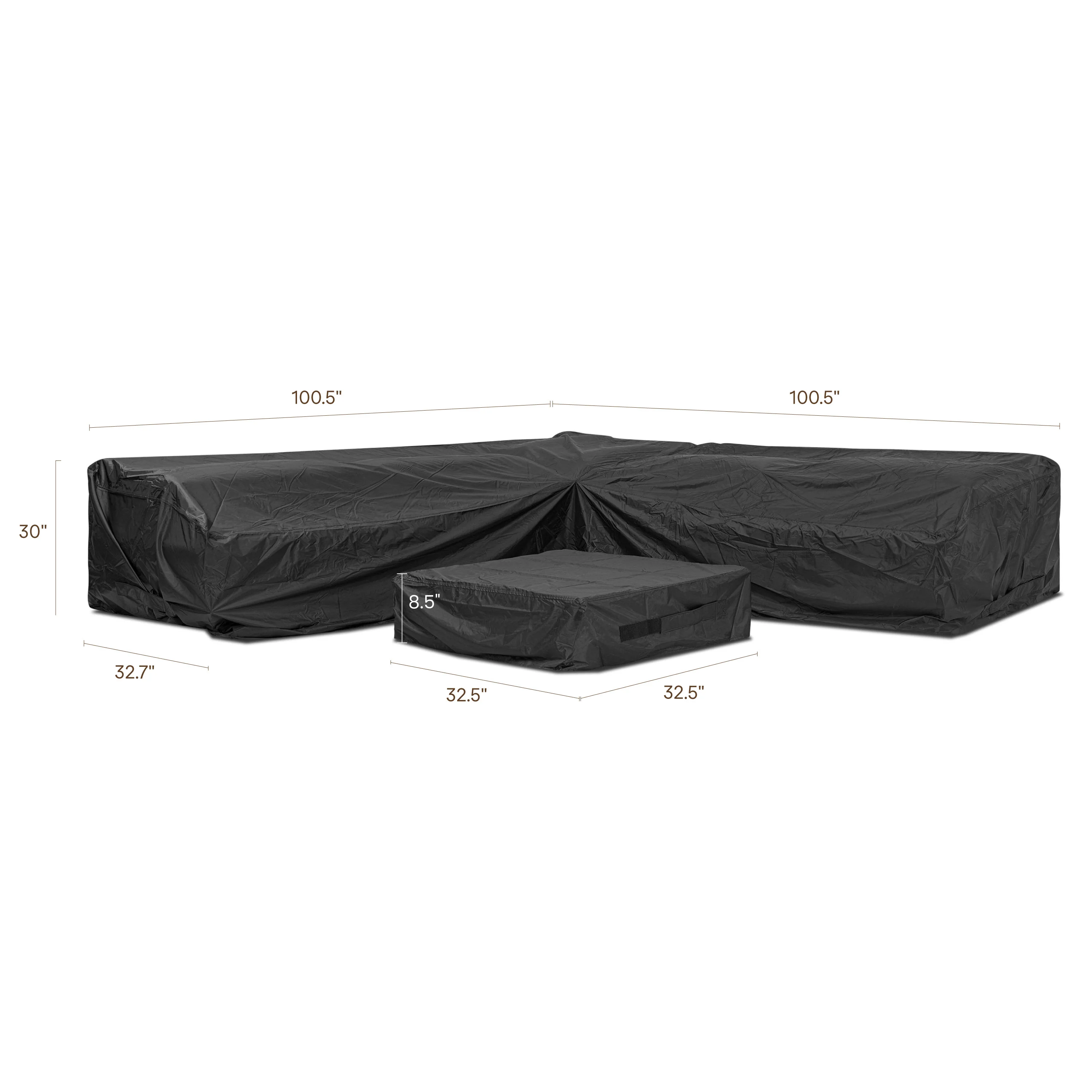 Celenza Modular Full-Corner Sectional Set with Coffee Table - Protective Cover | Black - Image 10