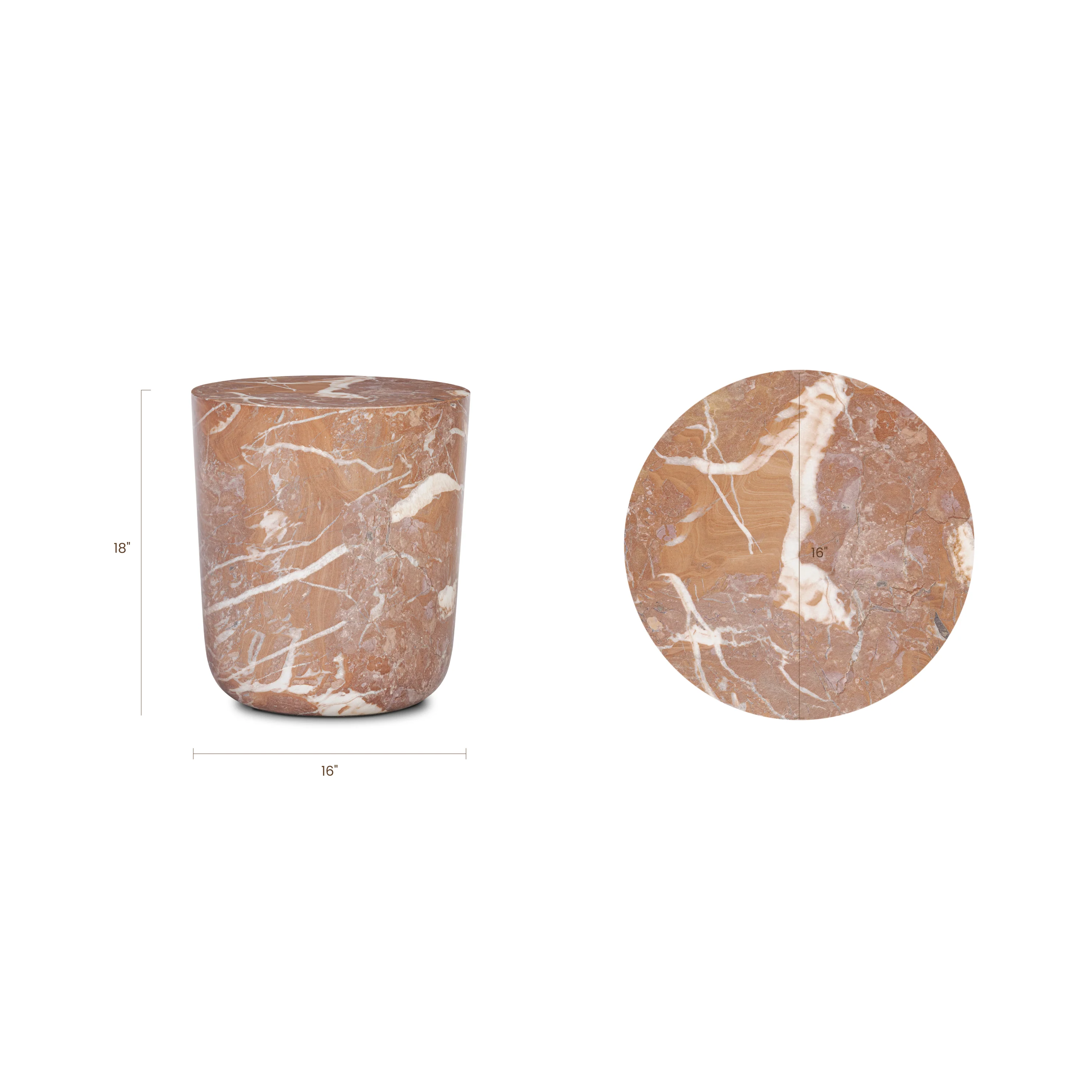Dorset Side Table | Jasper Red - Image 11