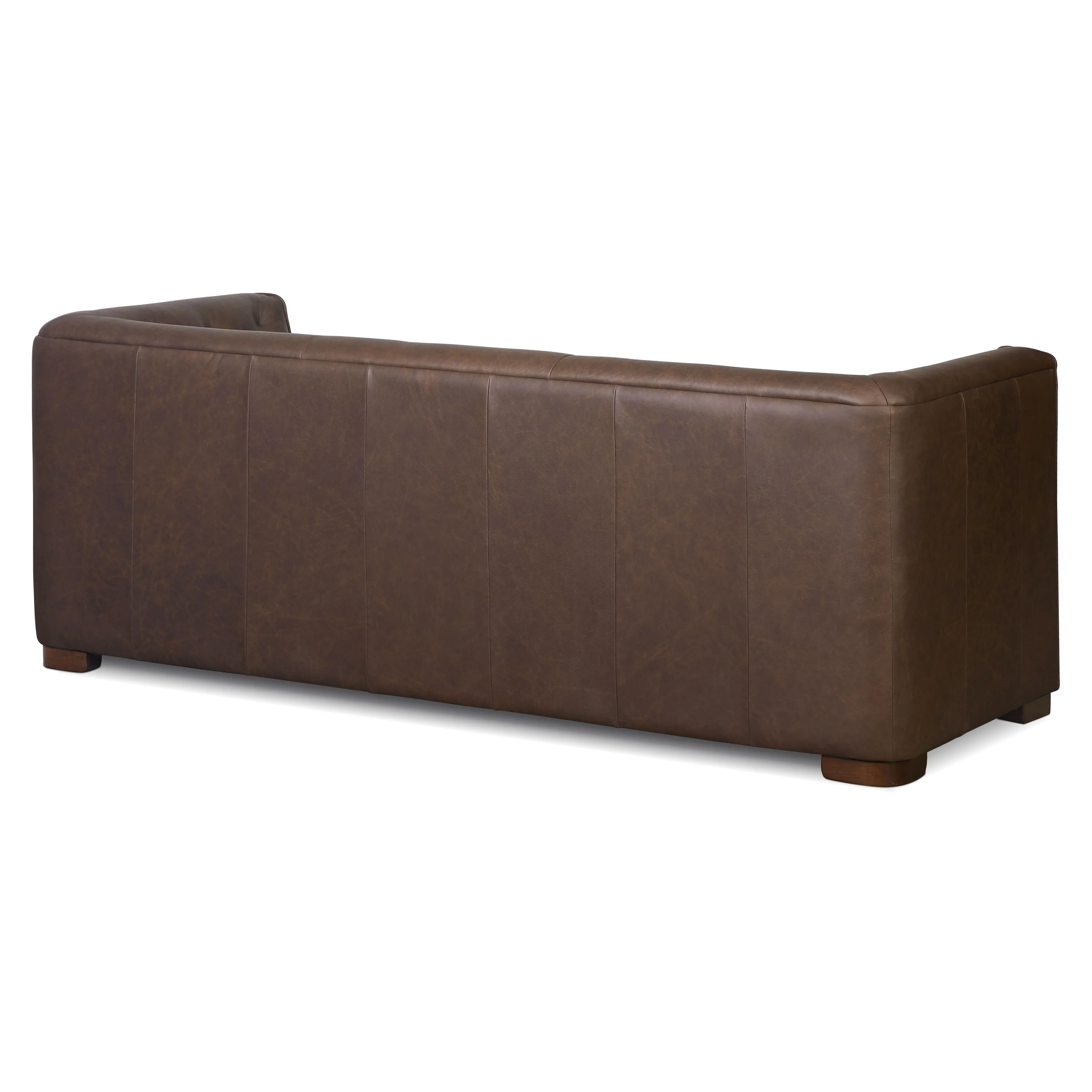 Essex 86" Leather Pull-Out Convertible Sleeper Sofa | Bridle Brown - Image 8