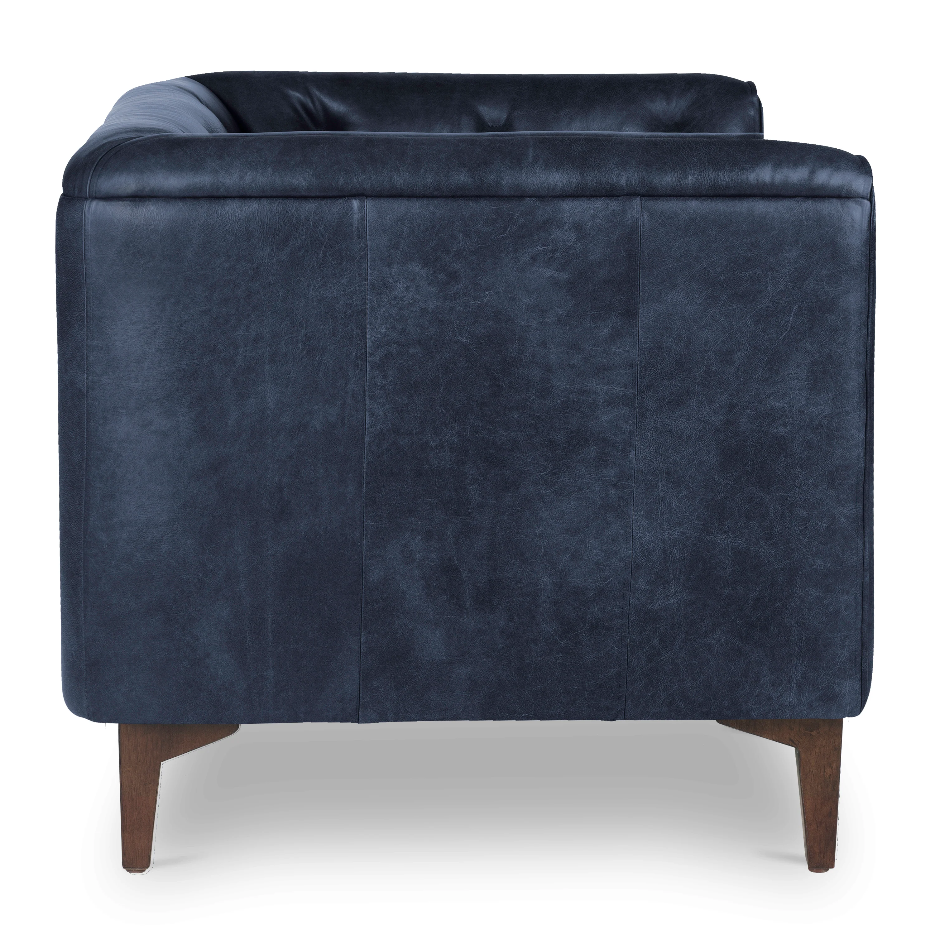 Essex Leather Lounge Chair| Midnight Blue | Single - Image 4