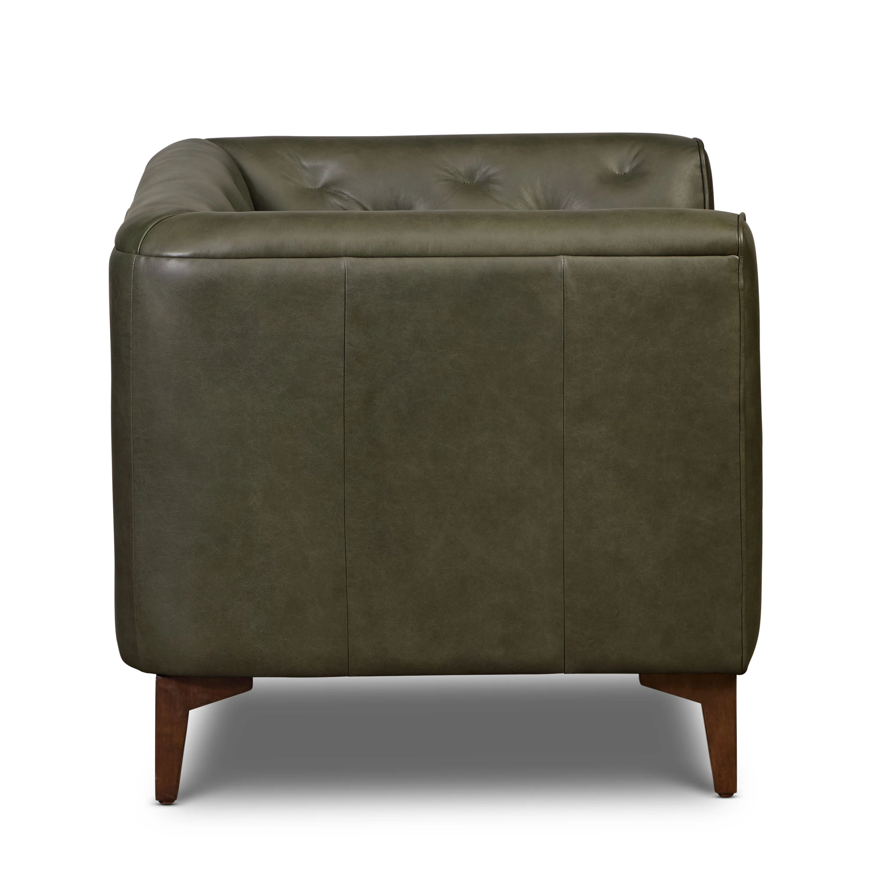 Essex Leather Lounge Chair | Olivine Green | Set of 2 - Image 5