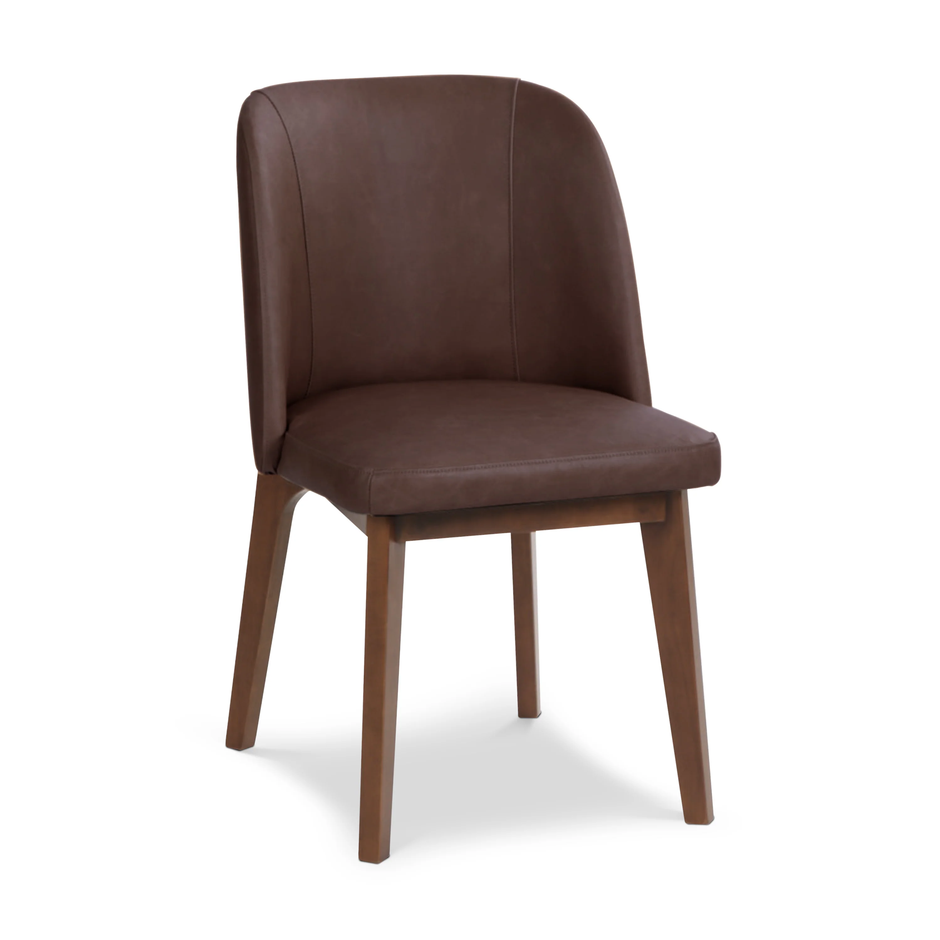 Fawn Leather Dining Chair | Antique Brown - Image 4
