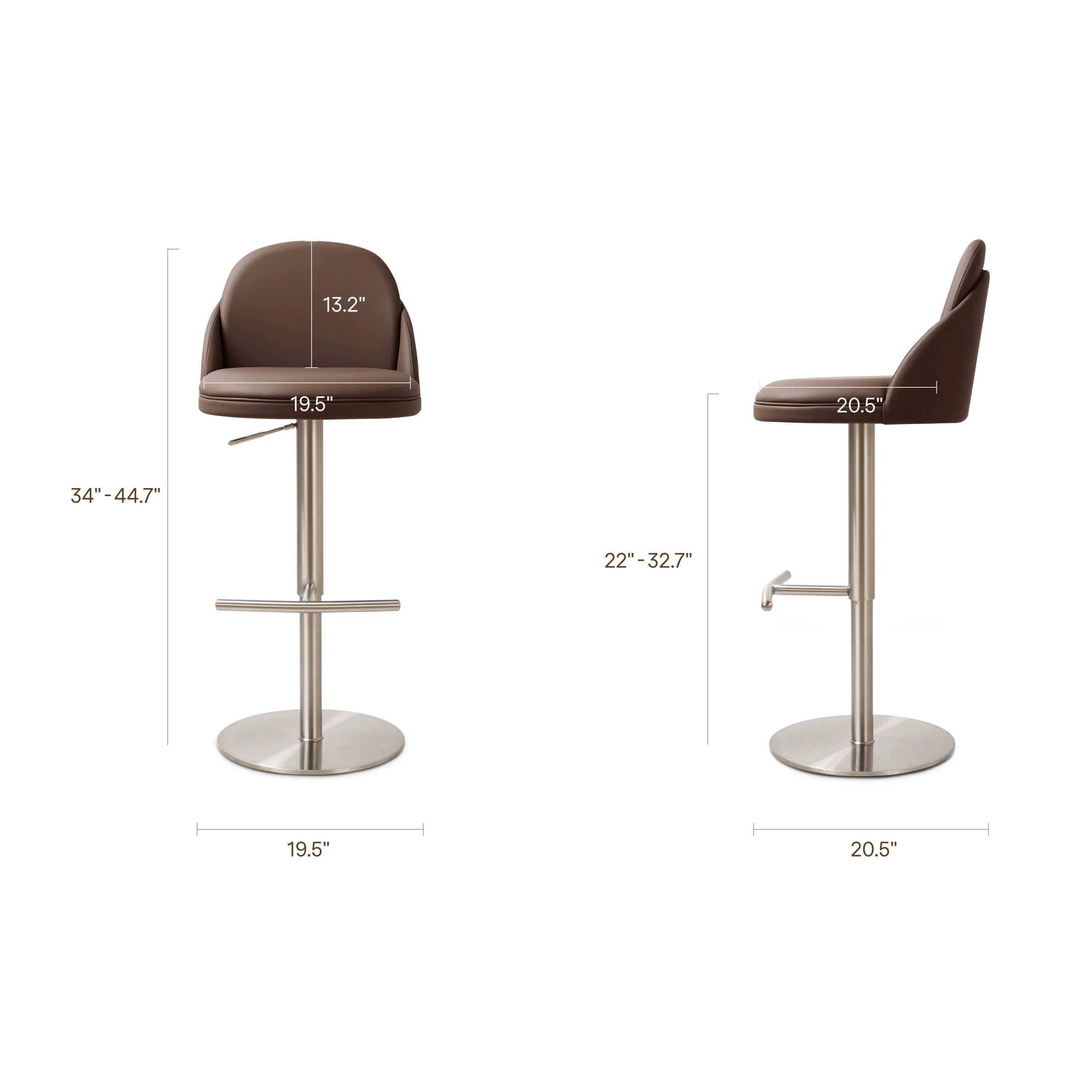Finta Counter Stool | Mink Brown - Image 12
