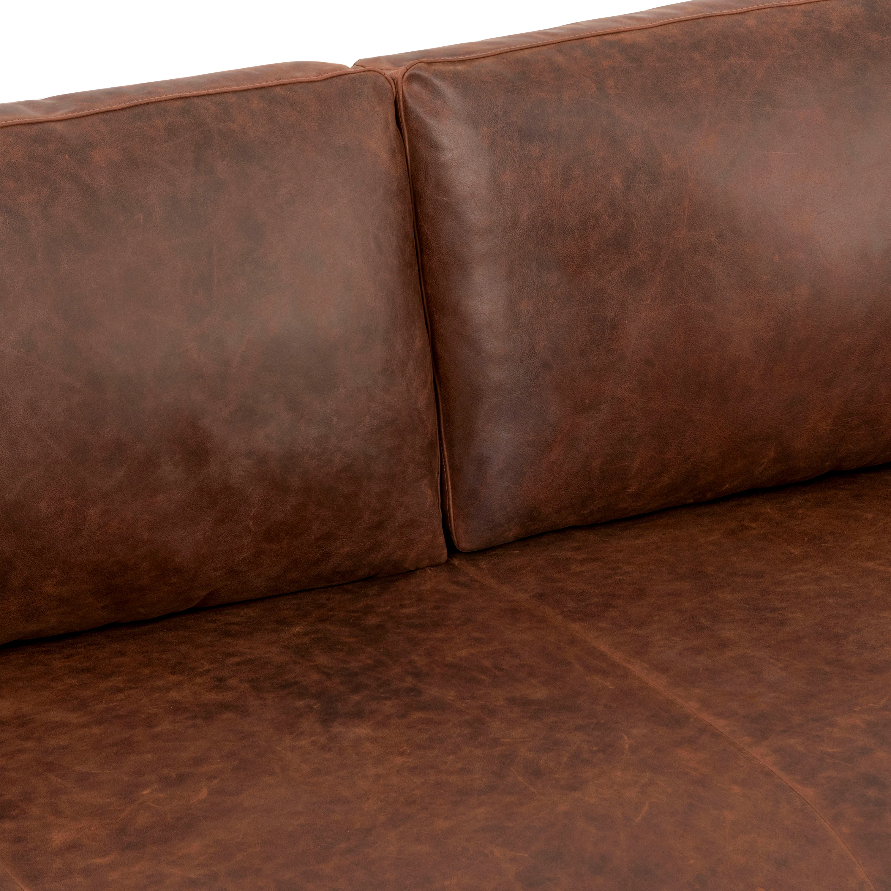 Geneva 99" Leather Sofa | Chocolate Brown - Image 19