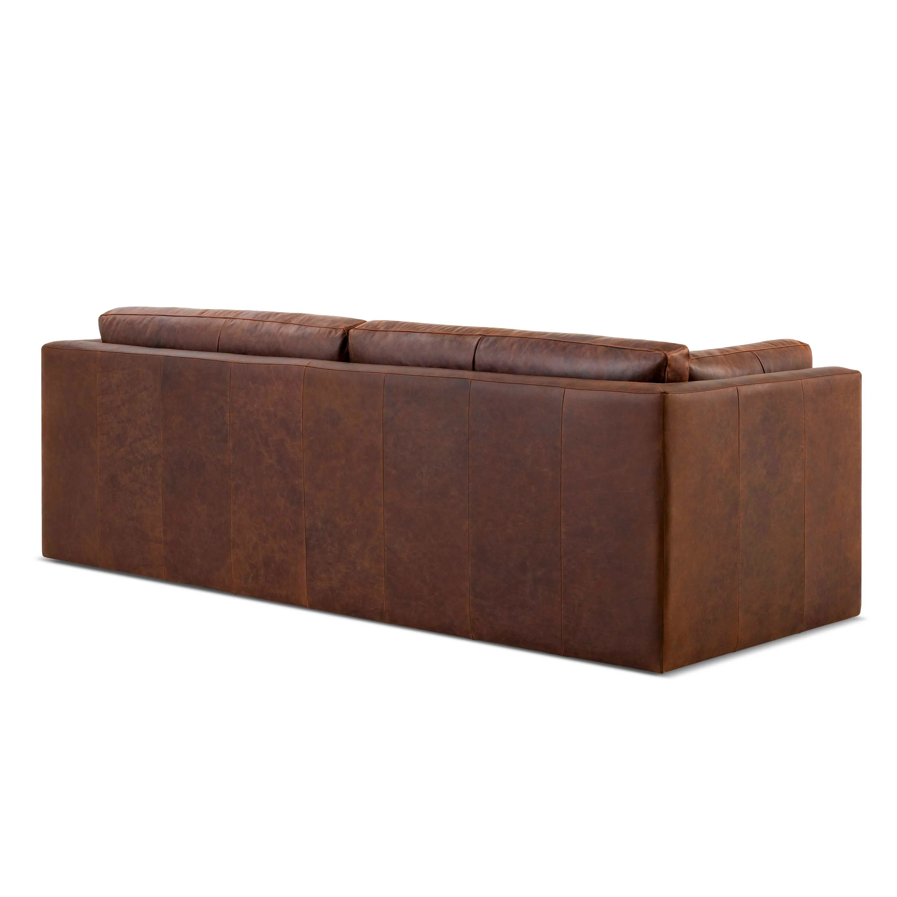 Geneva 99" Leather Sofa | Chocolate Brown - Image 6