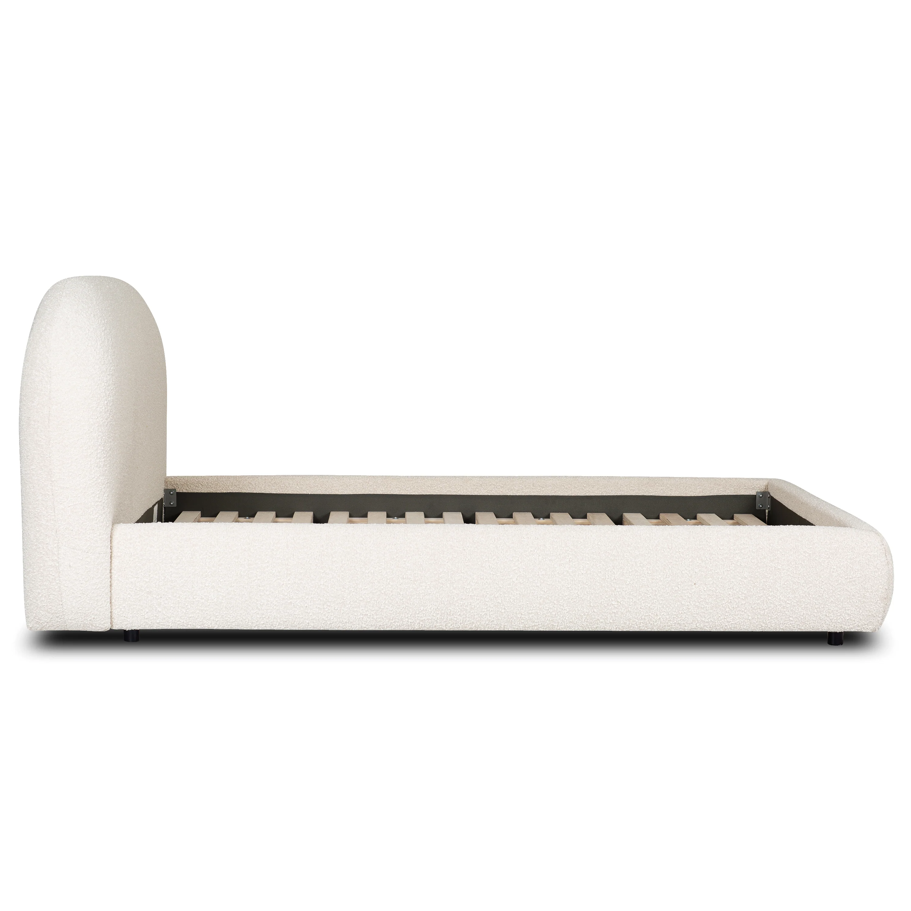 Genoa Bed | Crema White Boucle | King - Image 6