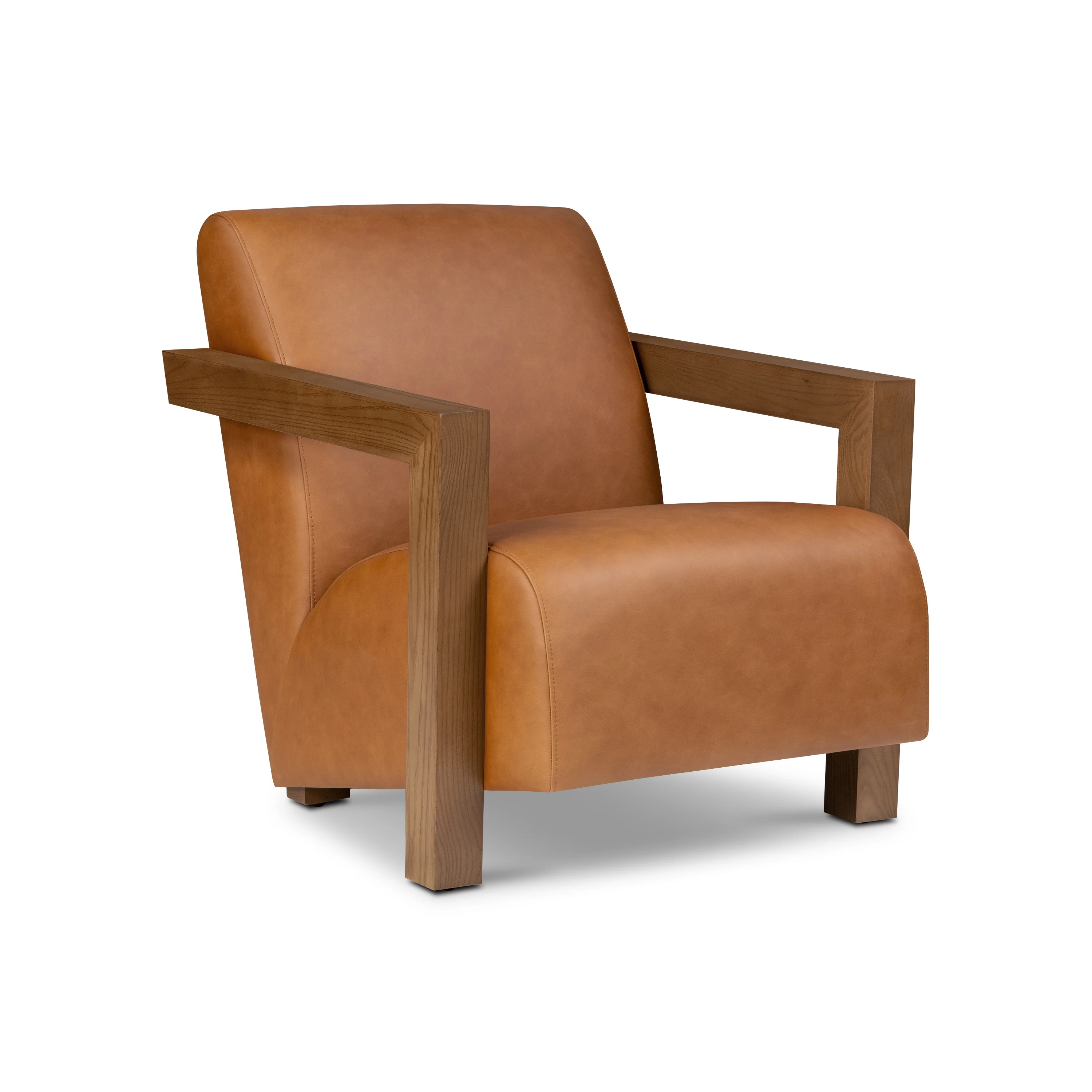 Giza Leather Lounge Chair 2.0 | Cognac Tan | Single - Image 4
