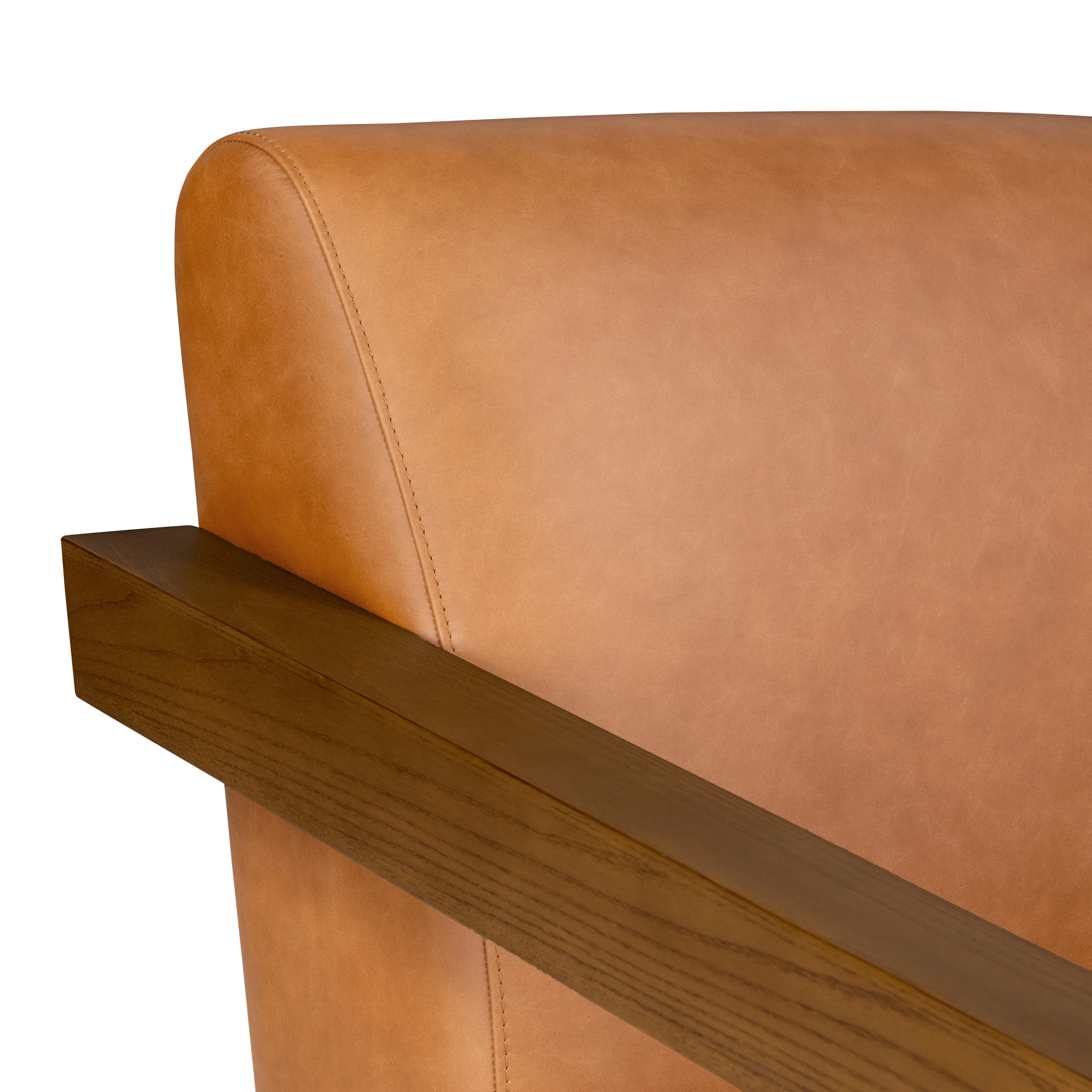 Giza Leather Lounge Chair 2.0 | Cognac Tan | Single - Image 9