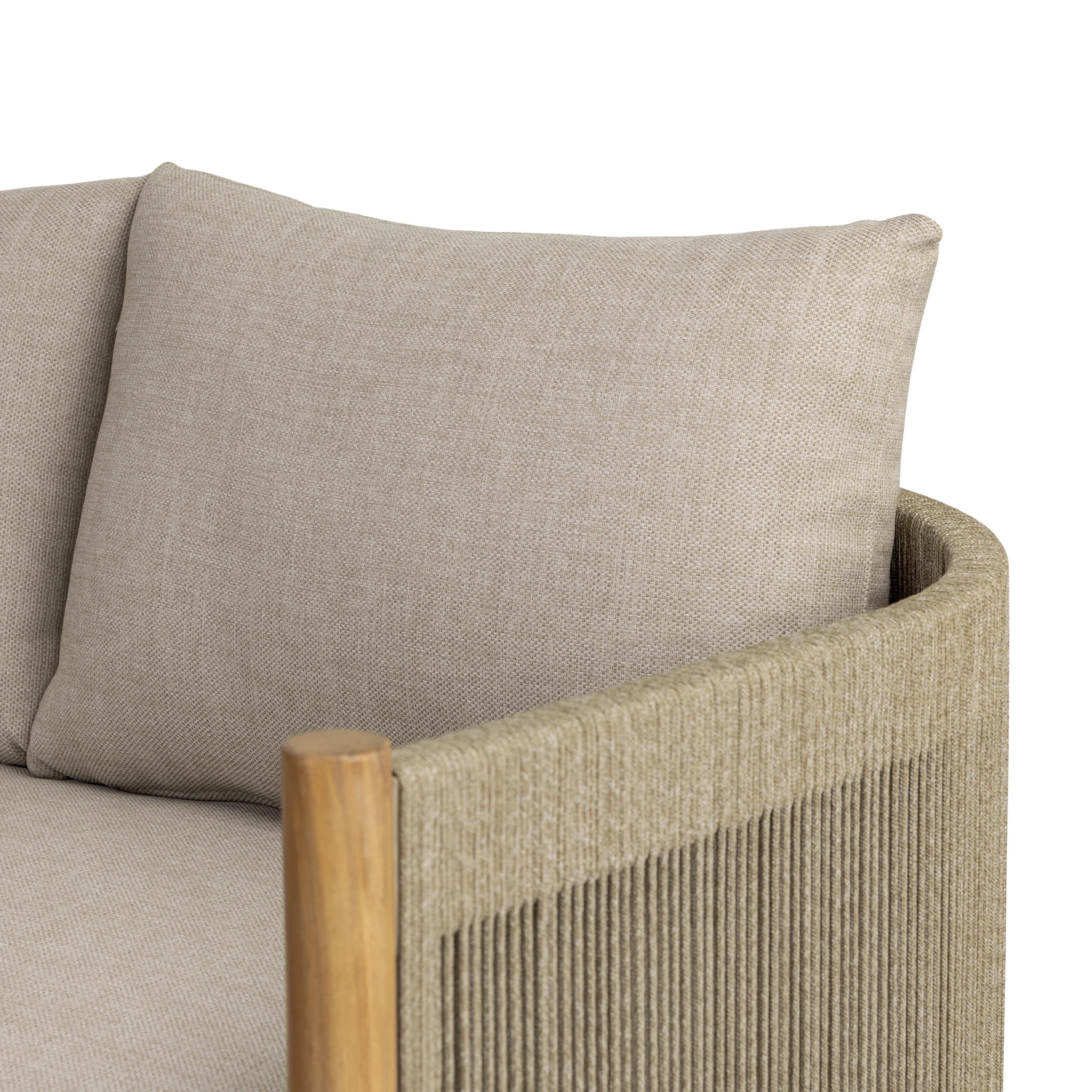 Gomera Outdoor Corner Set with Coffee Table | Natural Beige - Image 11