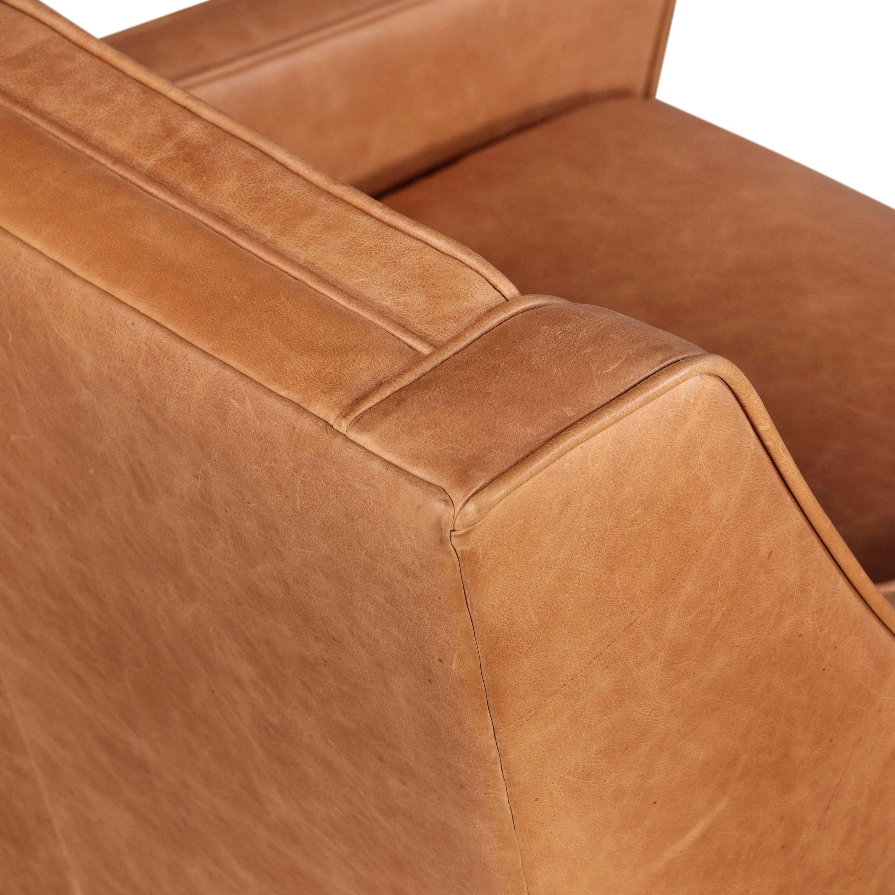 Gus Leather Lounge Chair | Cognac Tan - Image 10