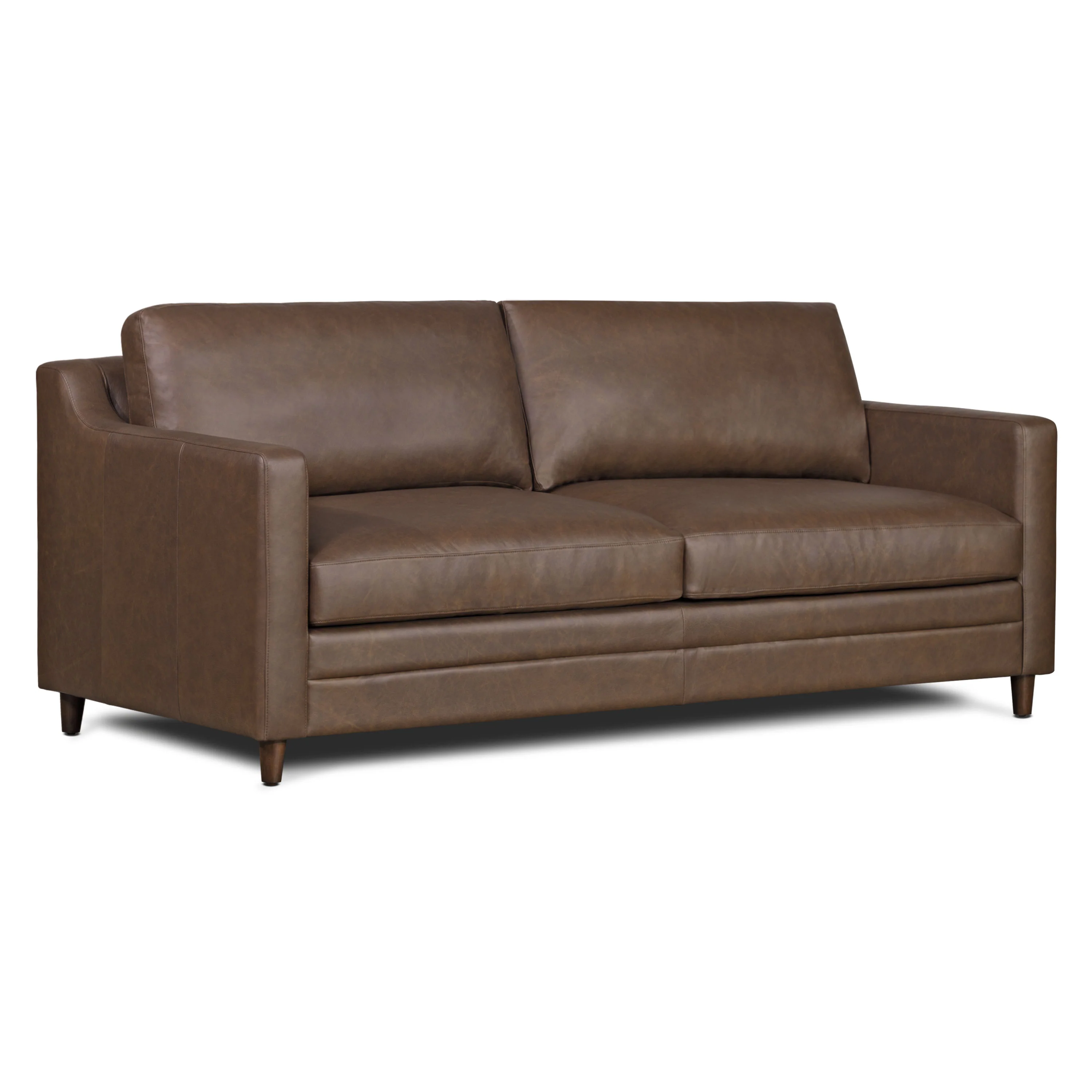Harper Leather Pull-Out Convertible Sleeper Sofa (82") | Bridle Brown - Image 6