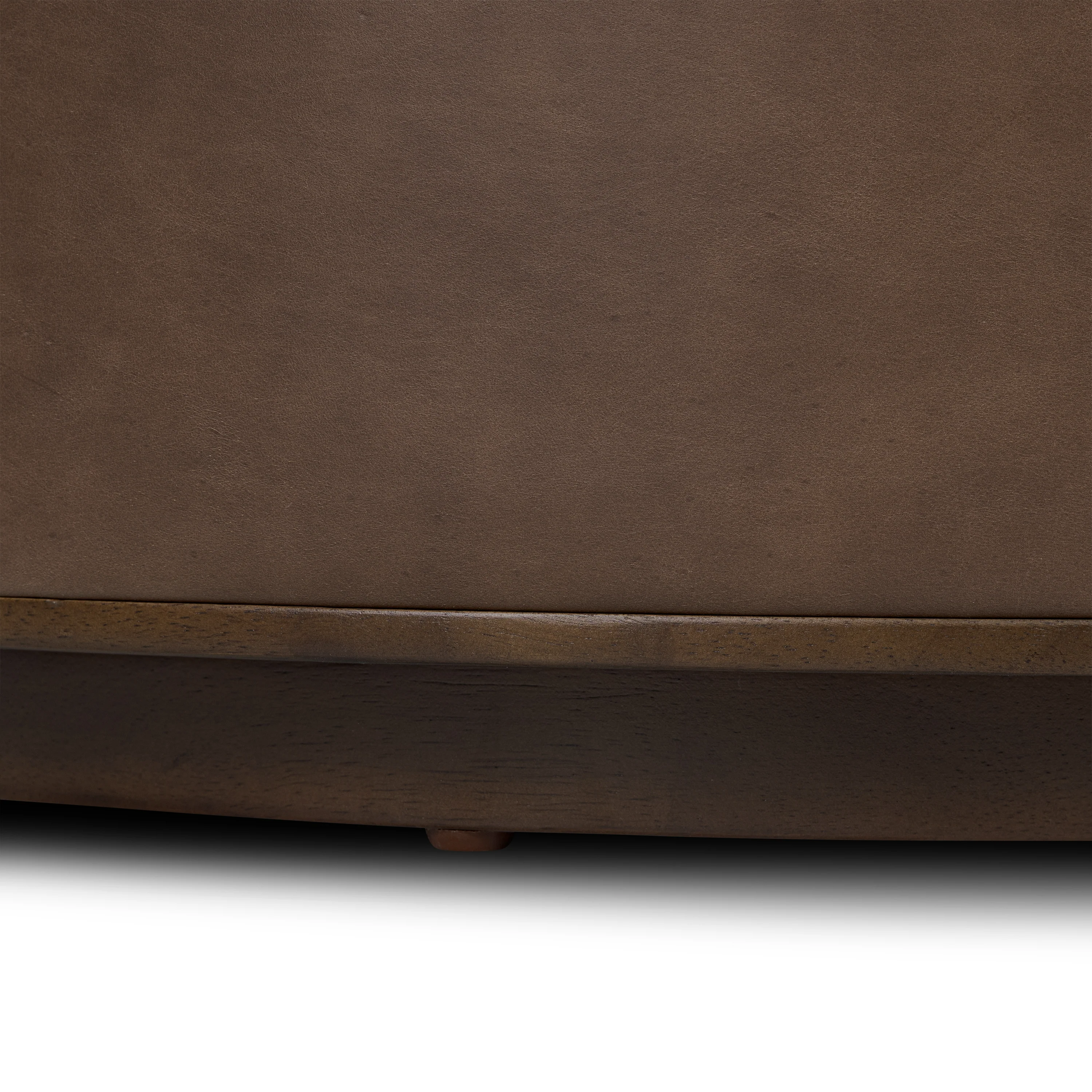 Herve Leather Storage Ottoman | Cocoa Brown - Image 13
