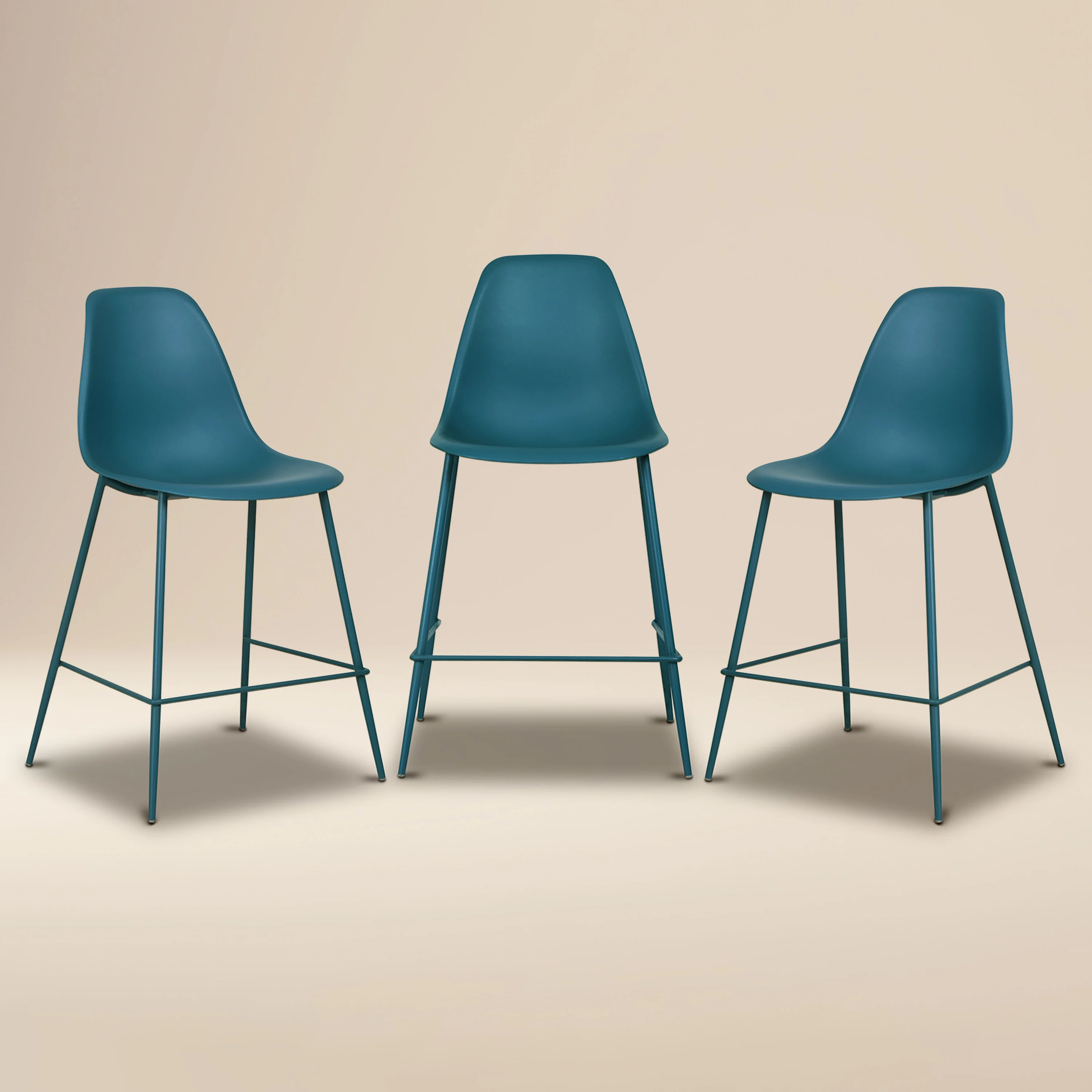 Isla Counter Height Stool | Ocean Teal | Set of 3