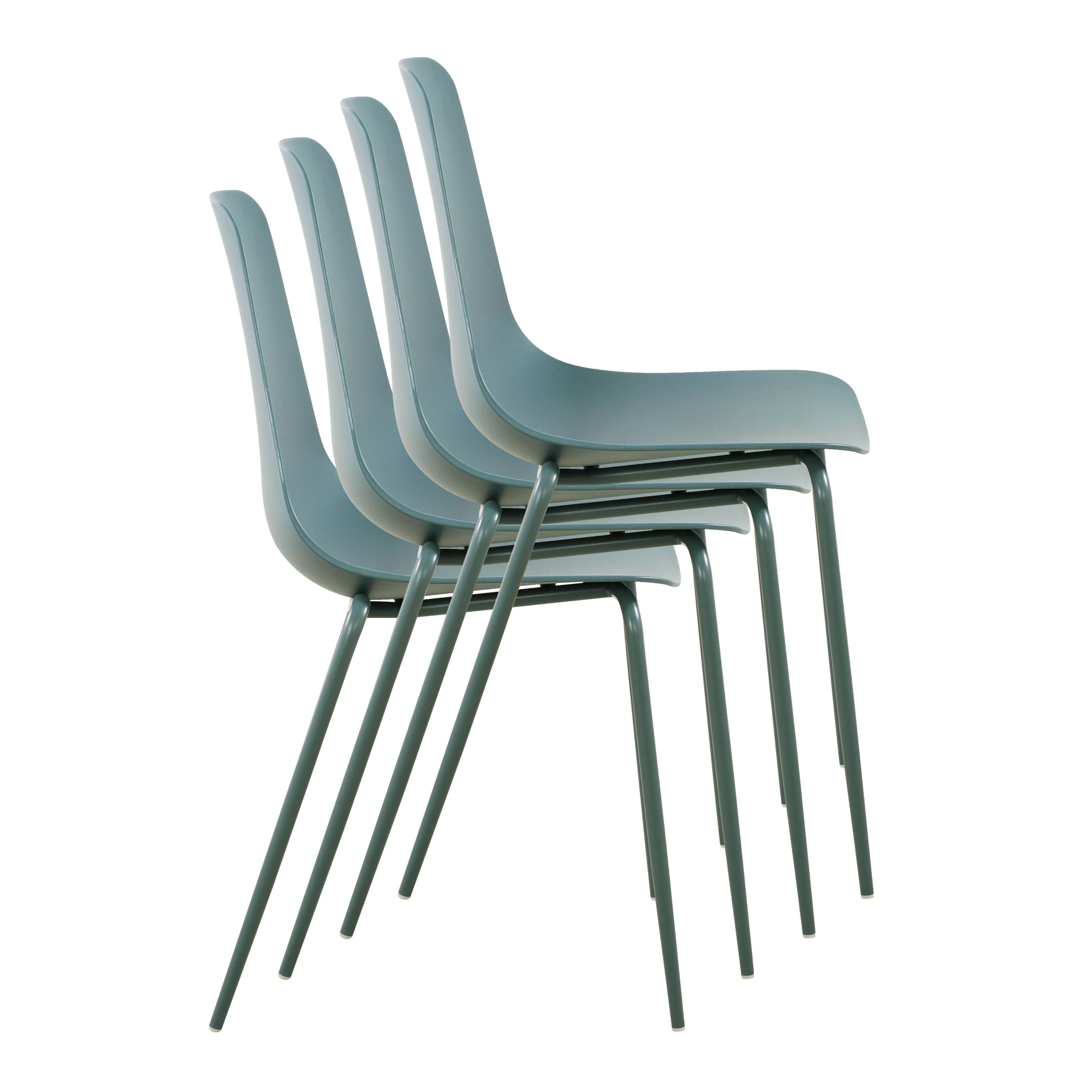 Isla Stackable Dining Chair | Coastal Blue | Set of 4 - Image 2
