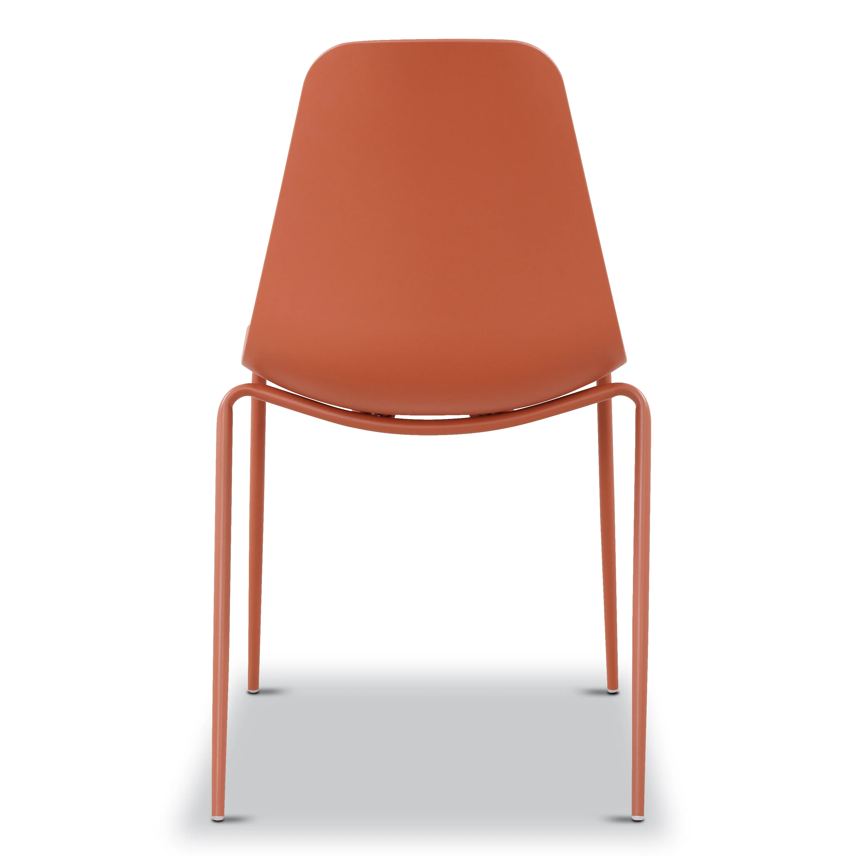 Isla Stackable Dining Chair | Coral Red | Set of 4 - Image 8