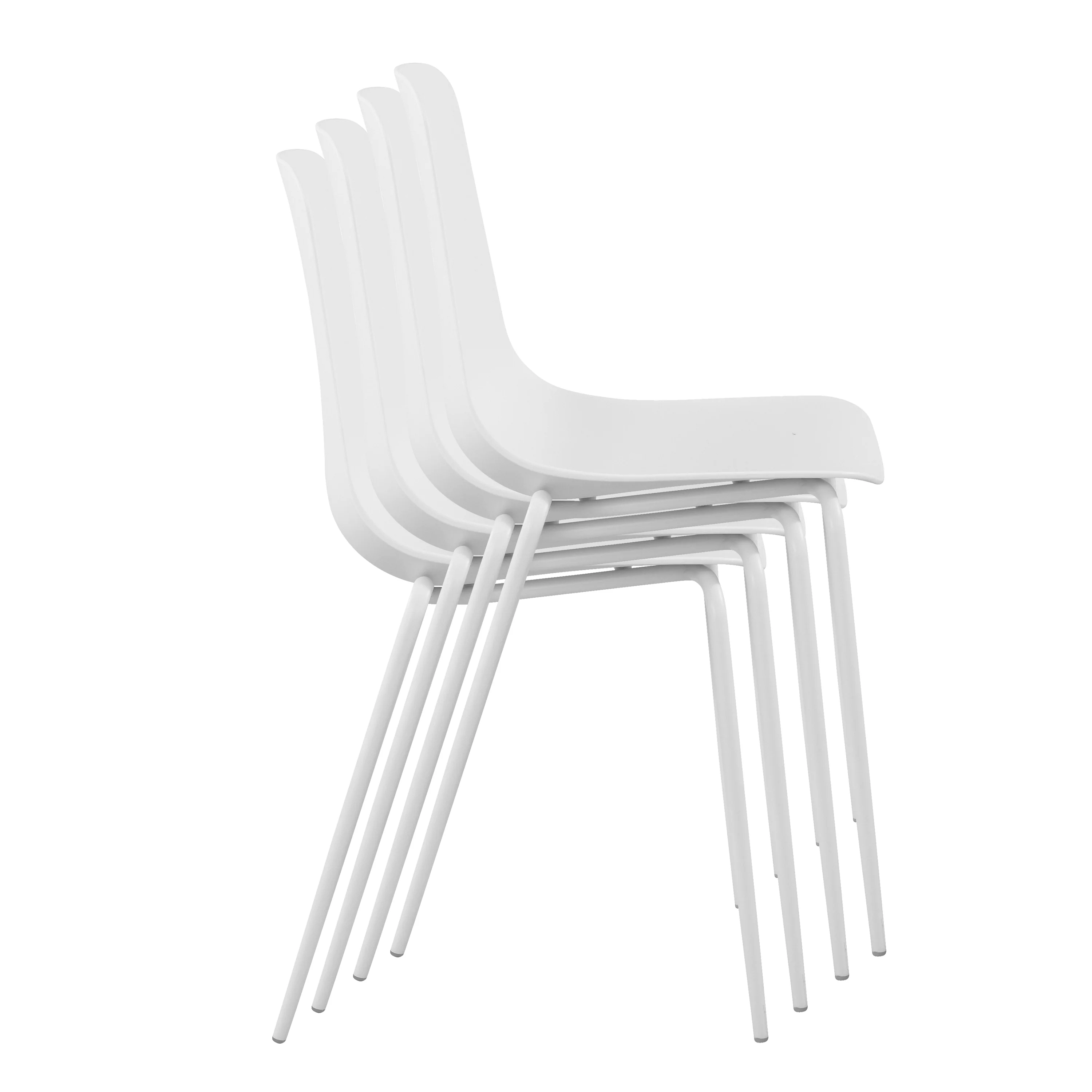 Isla Stackable Dining Chair | White | Set of 4 - Image 2