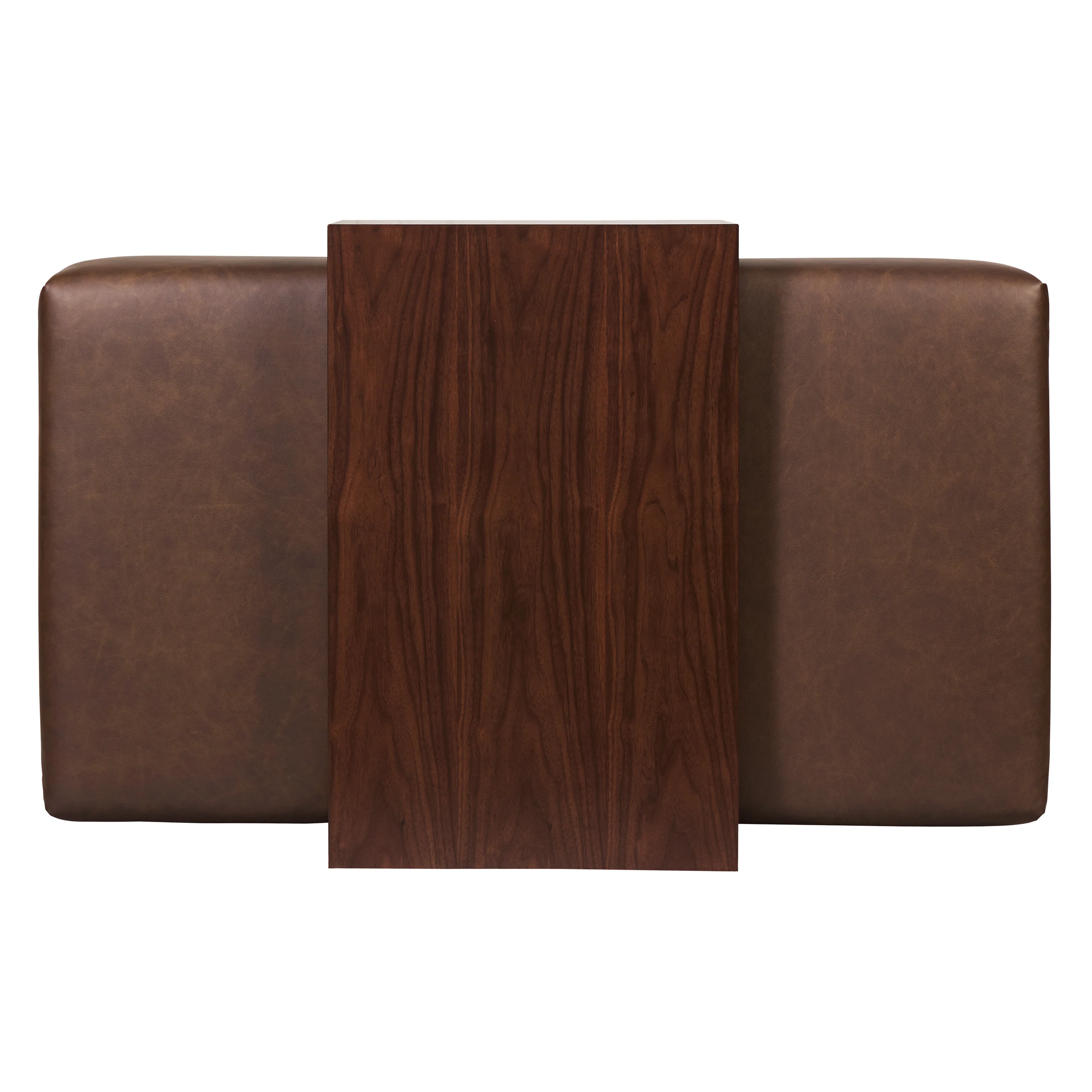 Jarmo Leather Ottoman with Walnut Table | Bridle Brown - Image 7