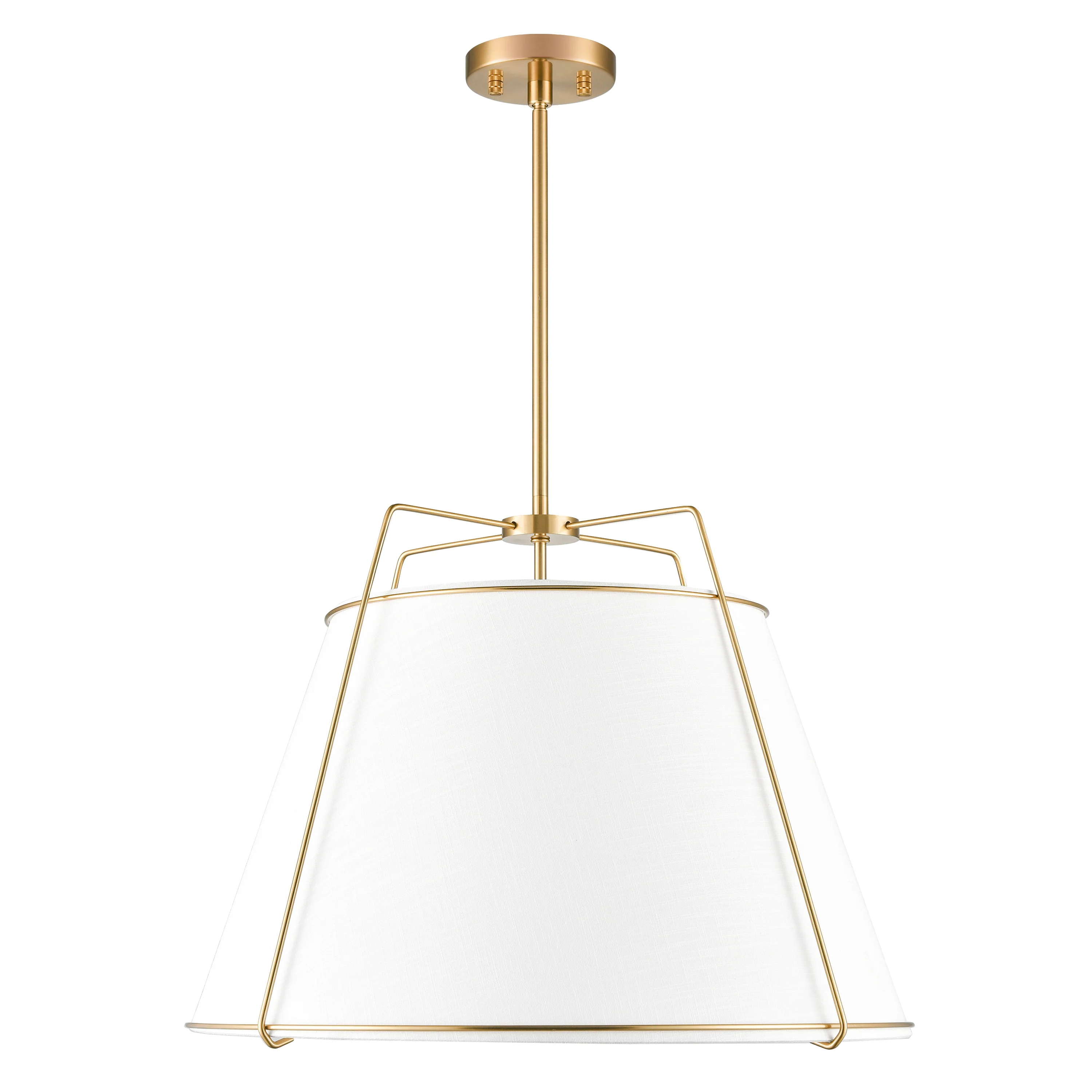 Lise 22" Chandelier | Antique Brass/White - Image 10